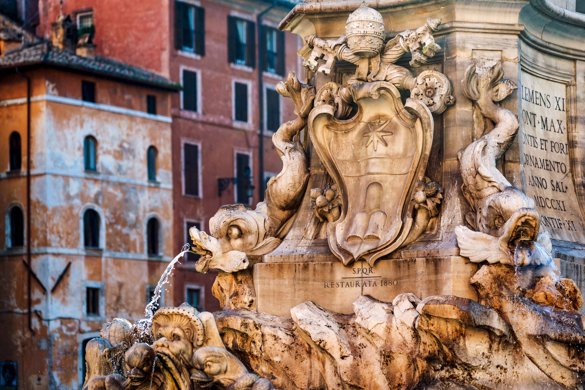 Nikon D800 sample photo. Pantheon fountain in roma photography
