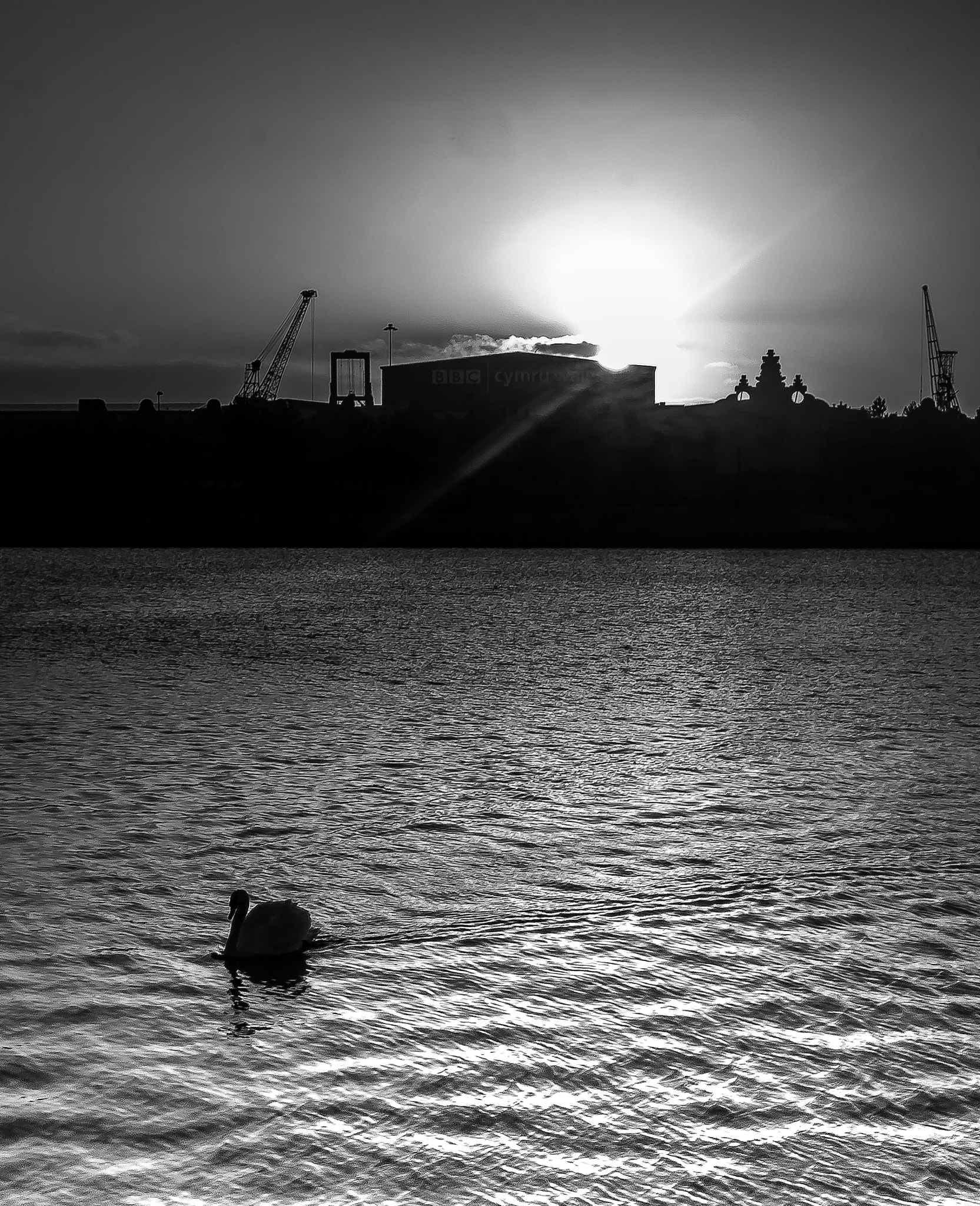 Panasonic Lumix DMC-GF5 sample photo. Sunrise over roath basin, cardiff bay. photography