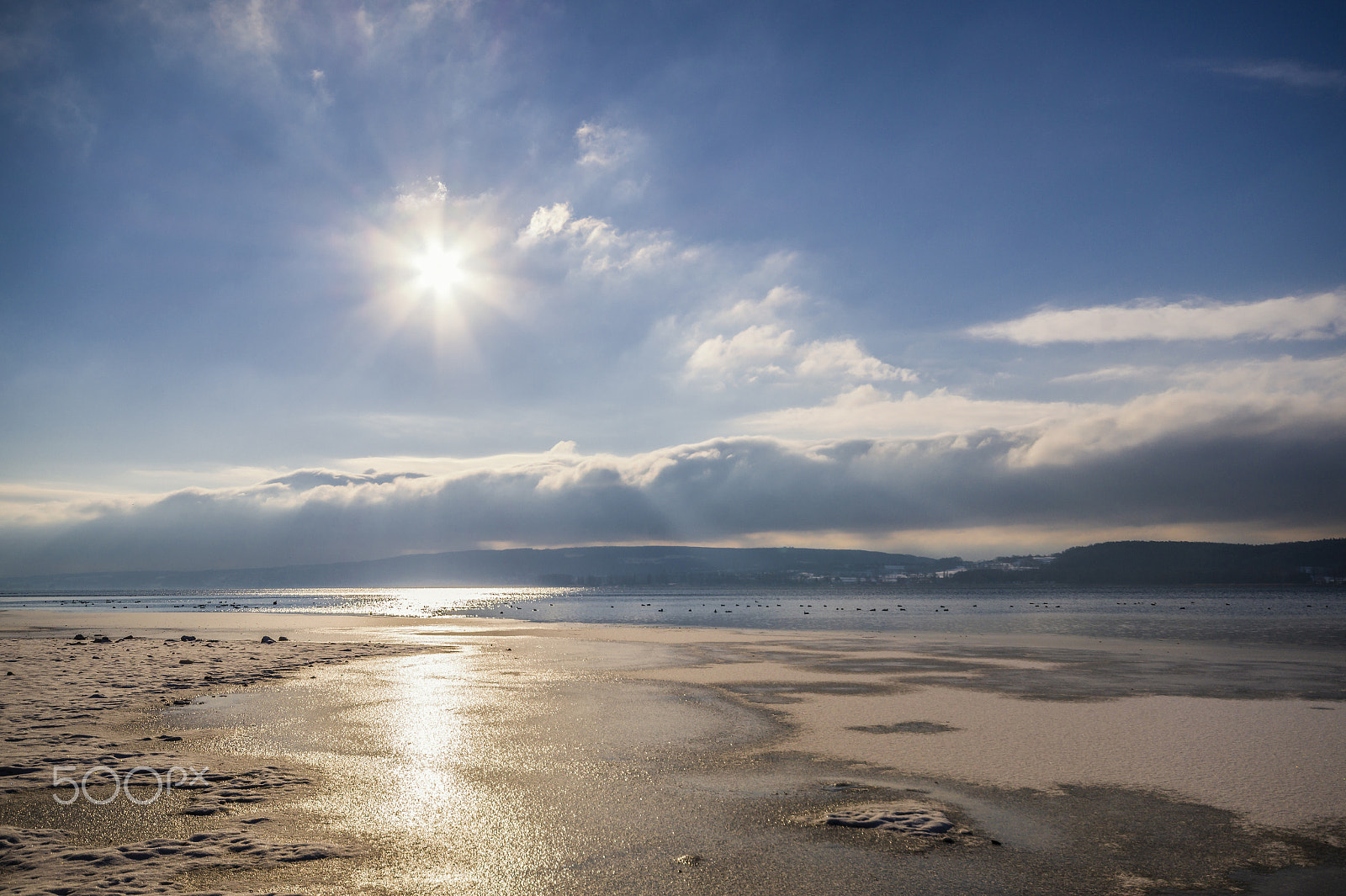 Sony SLT-A58 sample photo. Winter sun at lake constance photography