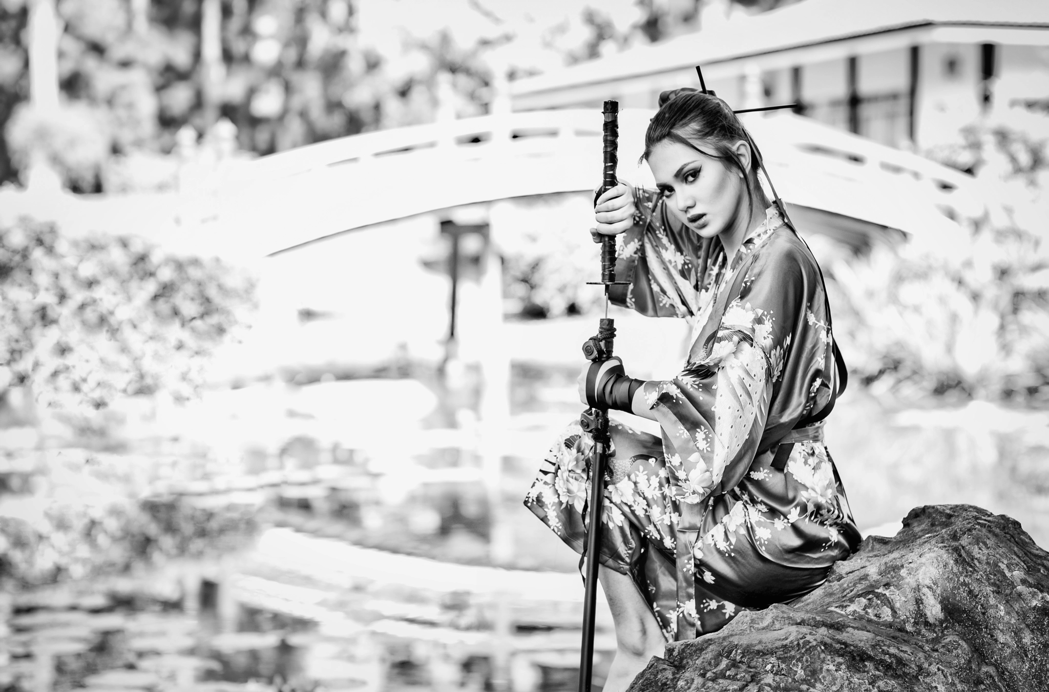 Leica APO-Summicron-M 75mm F2 ASPH sample photo. Samura princess b/w photography