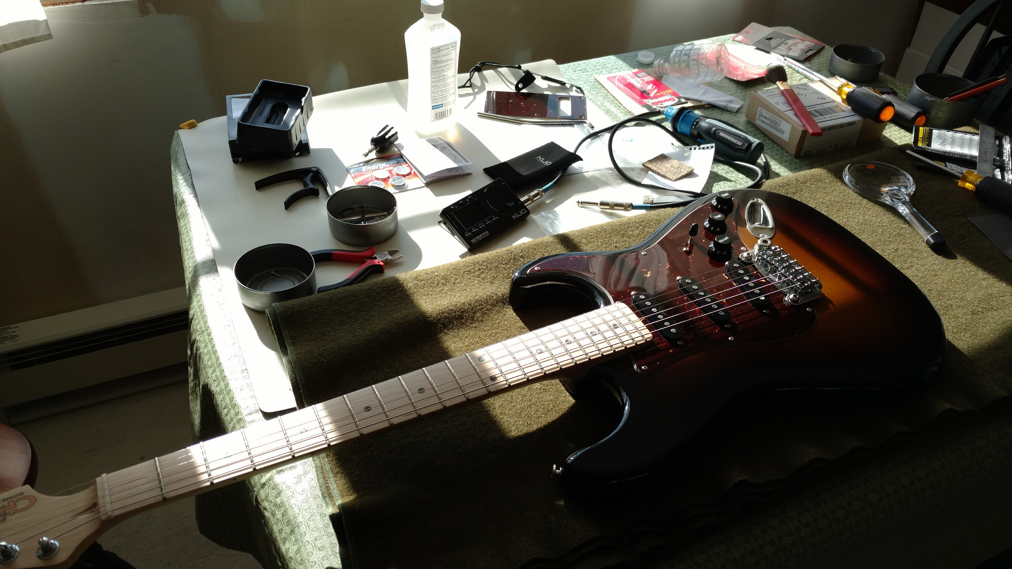 Motorola Moto X Pure Edition sample photo. Ready for new strings and a cleaning. photography