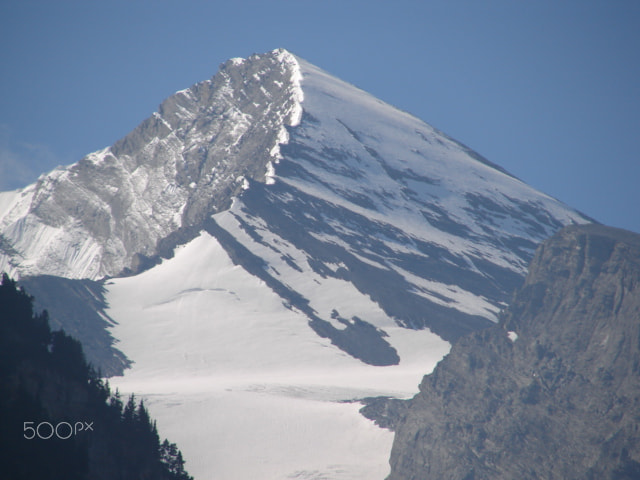 Sony DSC-H1 sample photo. Snow on alpine mountain photography