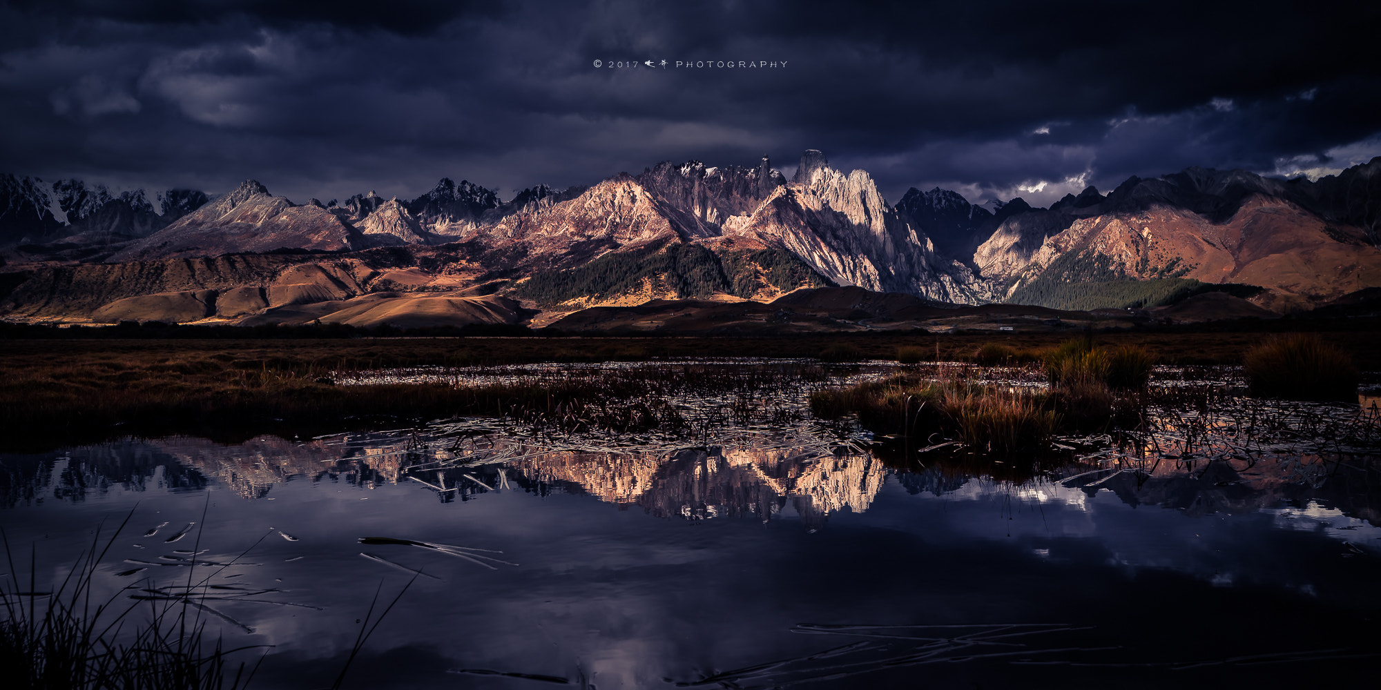 Canon TS-E 24.0mm f/3.5 L II sample photo. Tibetan kamiyama sunset 《日落章德》 photography