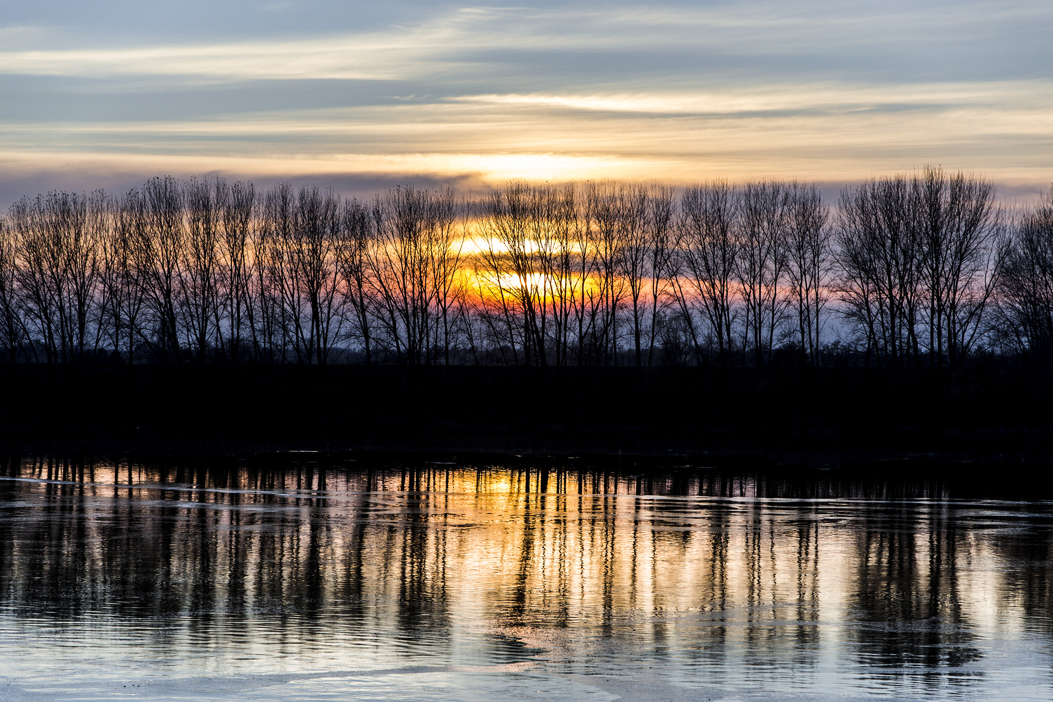 Nikon D3100 sample photo. Sunset on the river po photography