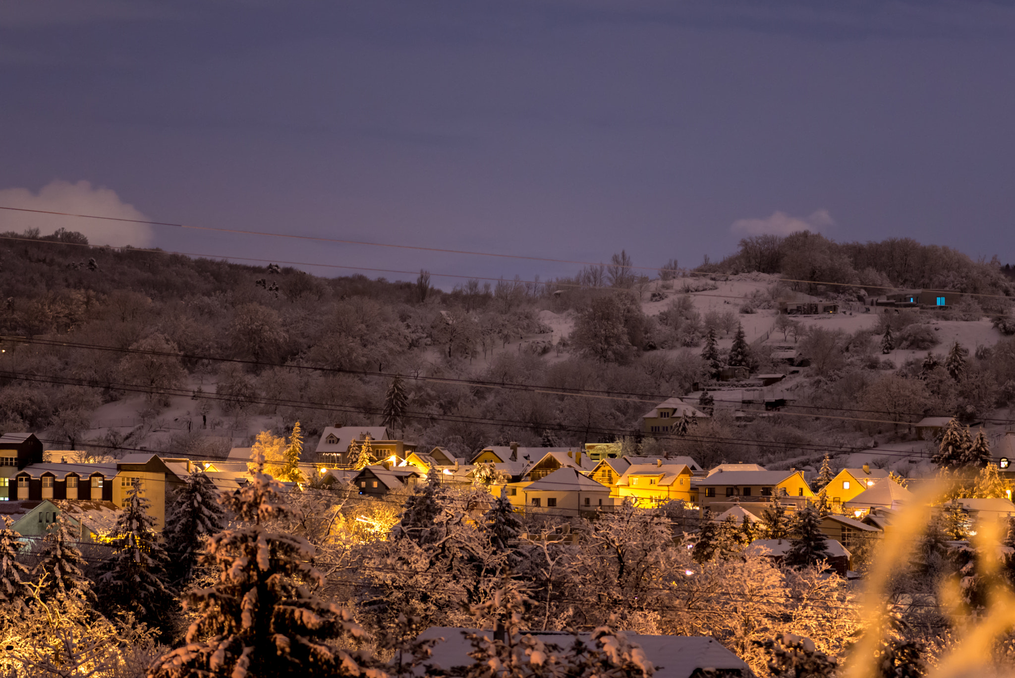 Nikon D610 + AF Nikkor 180mm f/2.8 IF-ED sample photo. Winter village in bratislava, lamac, slovakia photography