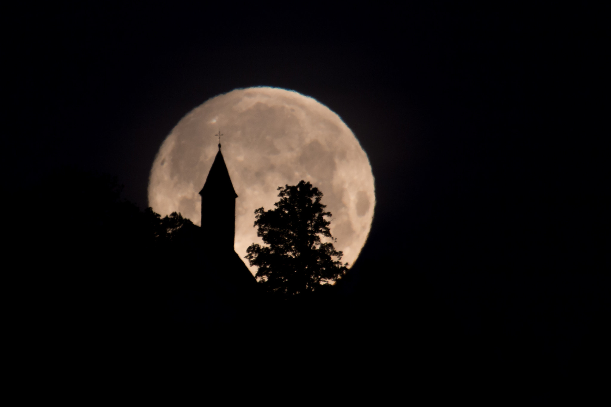 Canon EF 100-400mm F4.5-5.6L IS USM sample photo. Moon silhouette photography