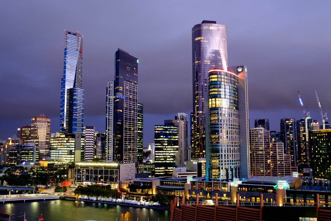 Fujifilm X-E2 sample photo. Melbourne night time skyline photography