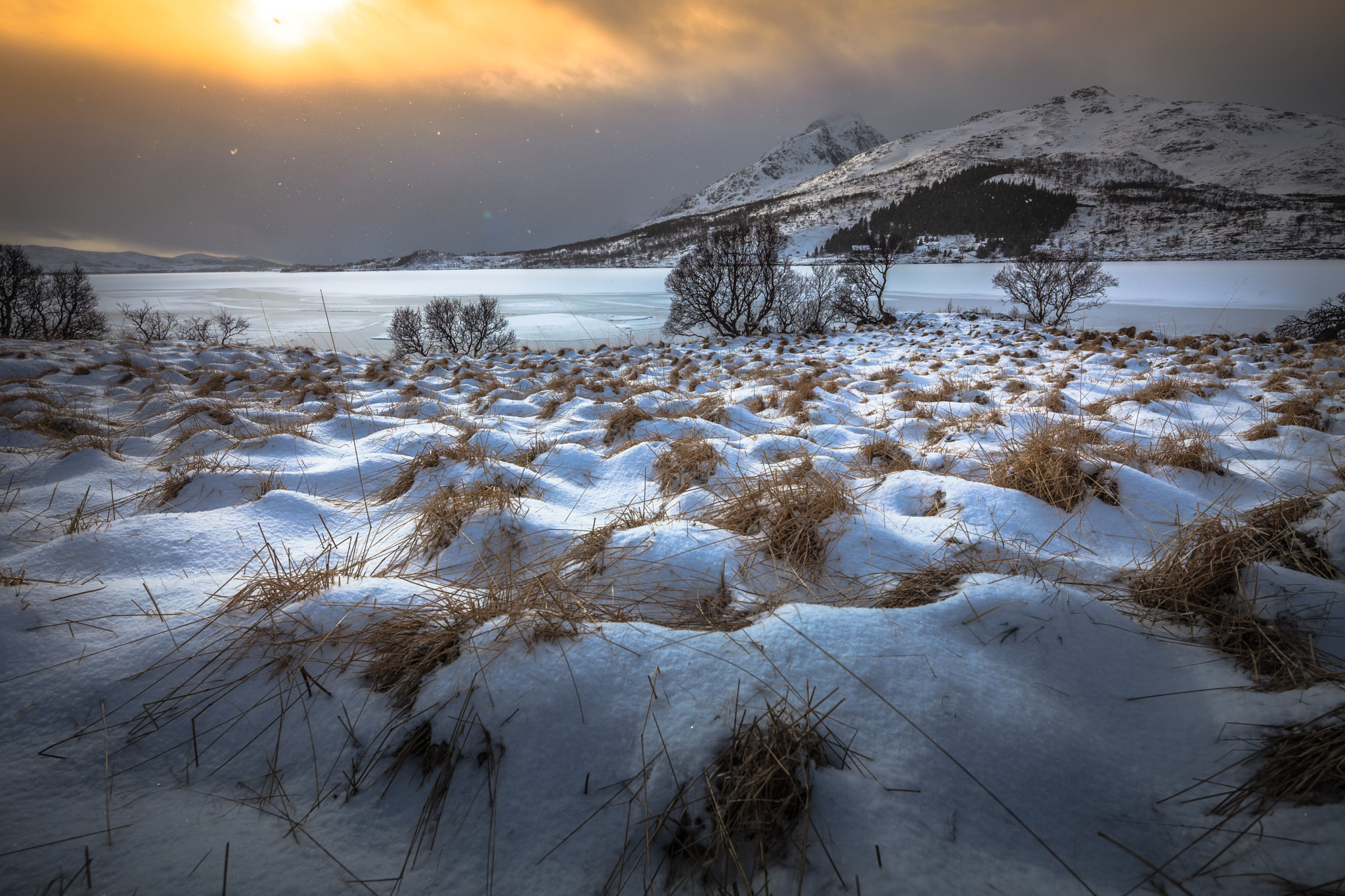 Canon EOS 5D Mark II sample photo. Winter in lofoten photography