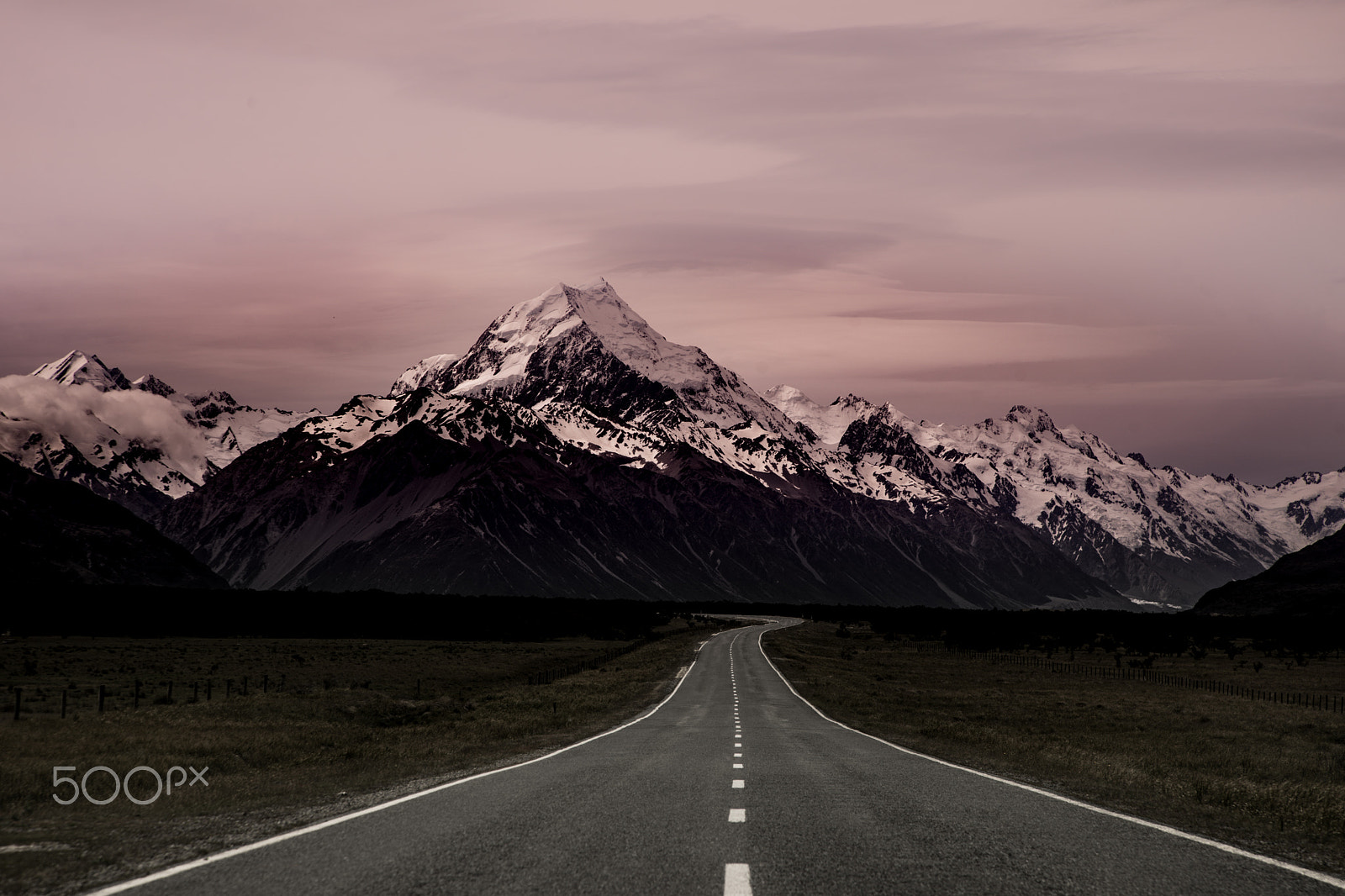 Sony a7 II sample photo. Road to mount cook photography