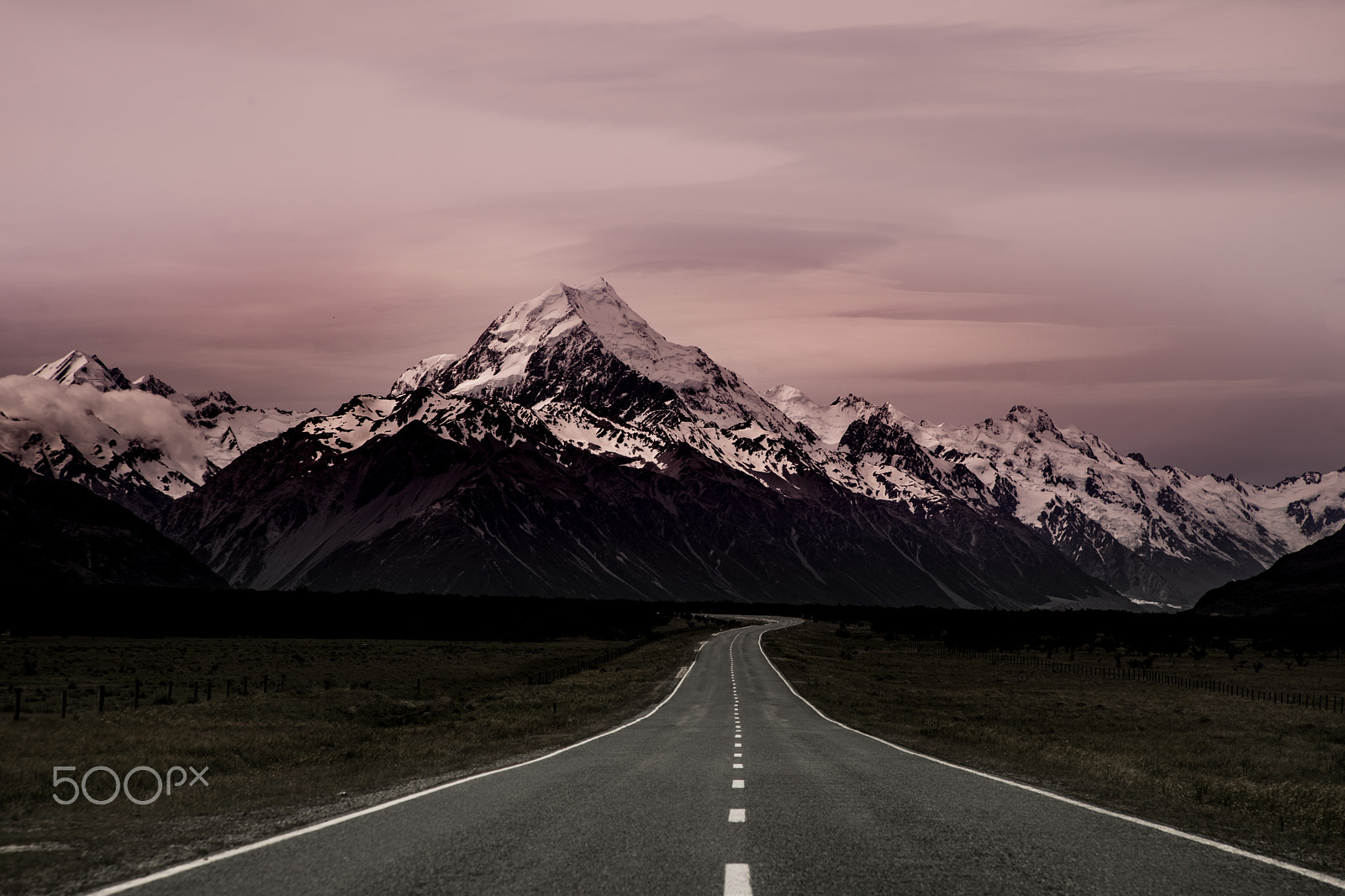 Tamron 18-270mm F3.5-6.3 Di II PZD sample photo. Road to mount cook photography