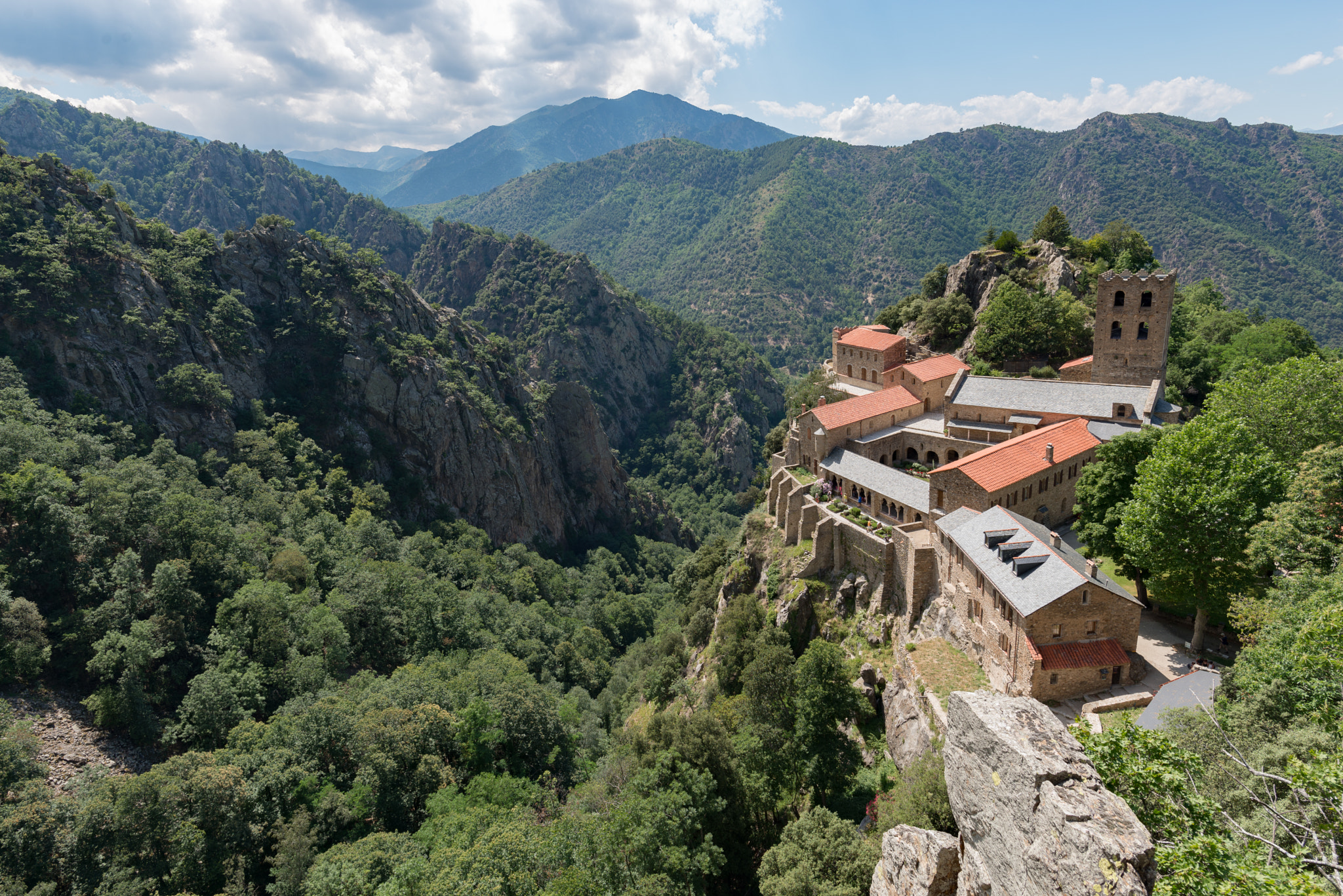 Nikon D610 + Nikon AF-S Nikkor 20mm F1.8G ED sample photo. The abbey of saint-martin-du-canigou. monastery bu ... photography