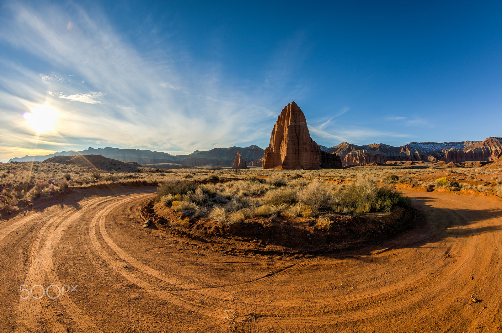 Pentax K-3 II + Pentax smc DA 10-17mm F3.5-4.5 ED (IF) Fisheye sample photo. Temple of the sun and road at sunrise photography