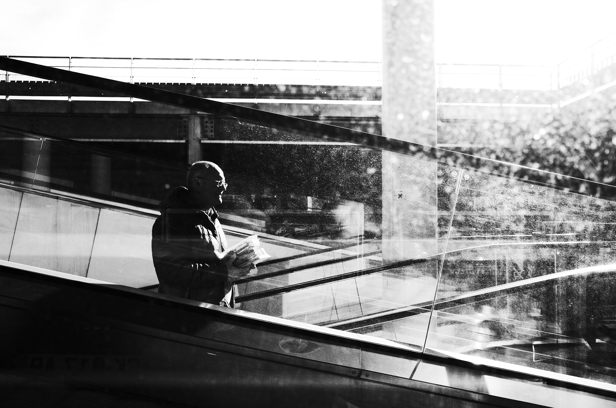 Ricoh GR + GR Lens sample photo. Escalator photography