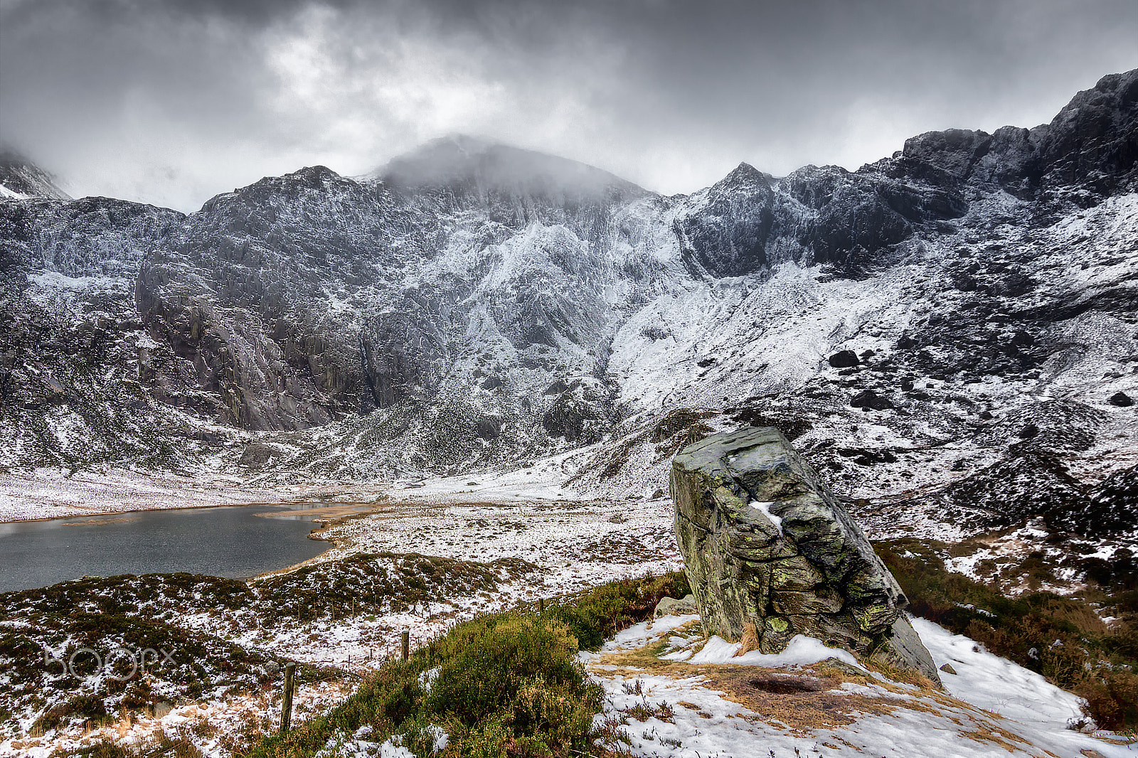 Canon EOS 7D Mark II sample photo. Llyn idwal - winter in the mountains photography