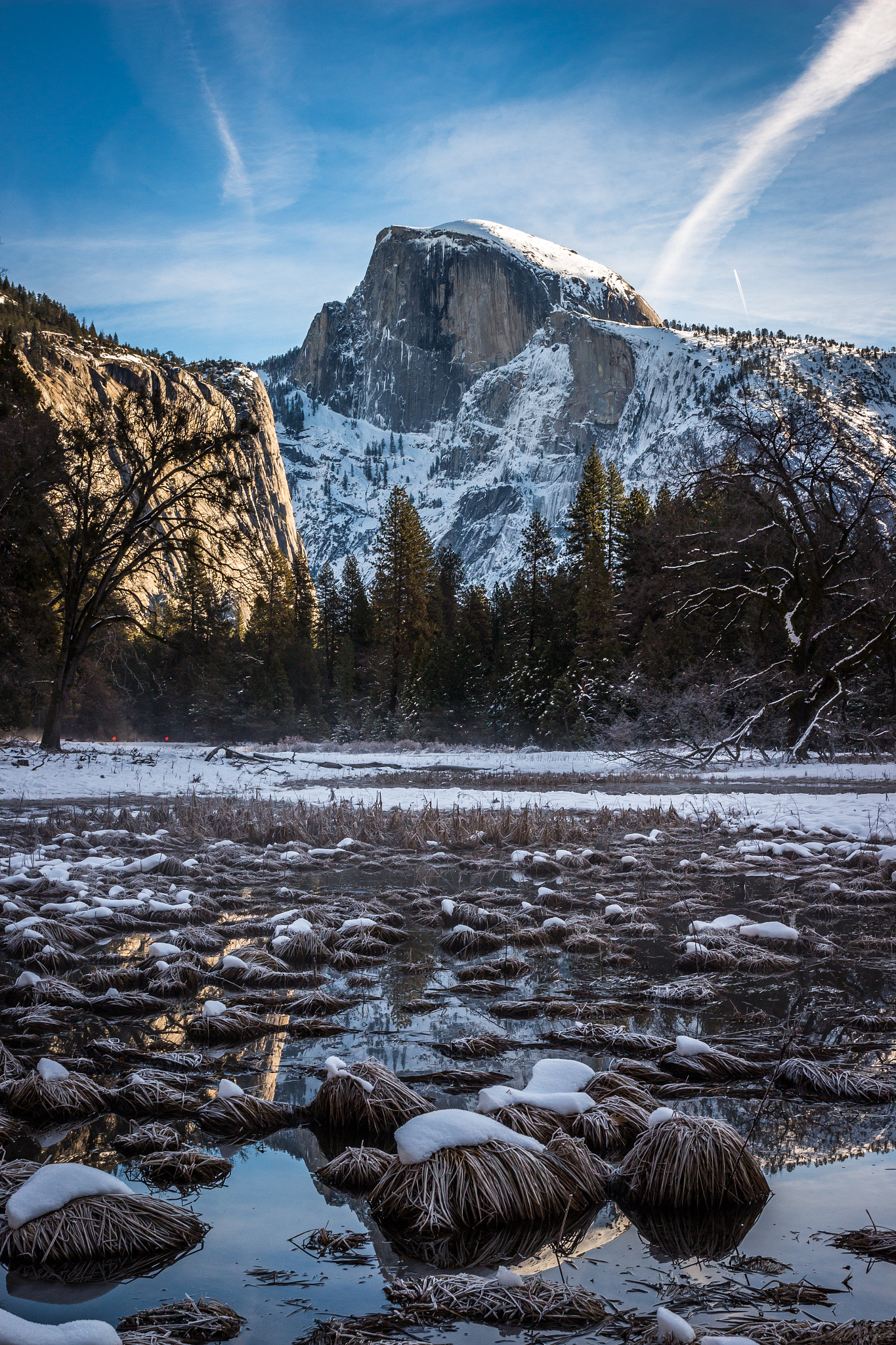Canon EF-S 17-55mm F2.8 IS USM sample photo. Half dome in winter photography