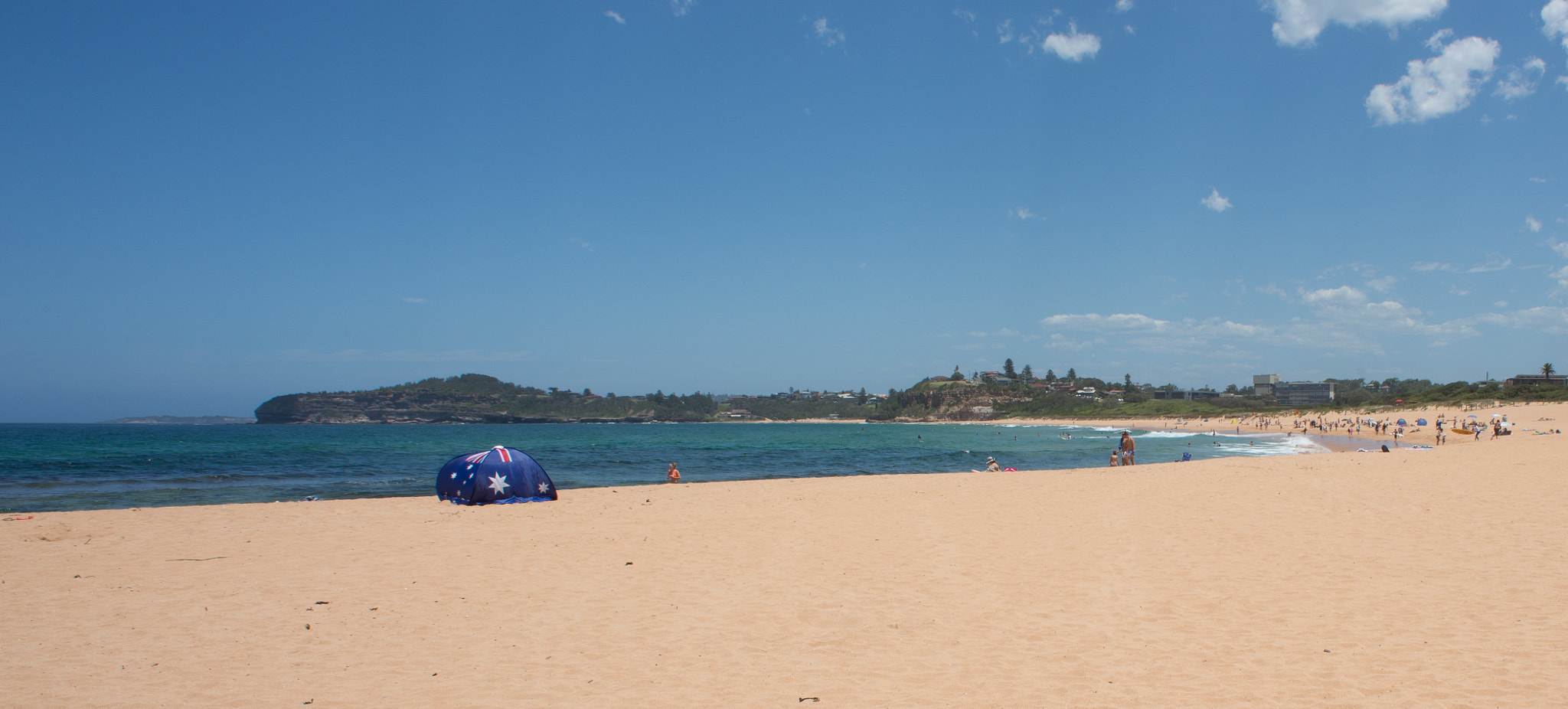 Nikon D610 + Nikon AF Nikkor 20mm F2.8D sample photo. Summer in sydney series - aussie tent at mona vale photography