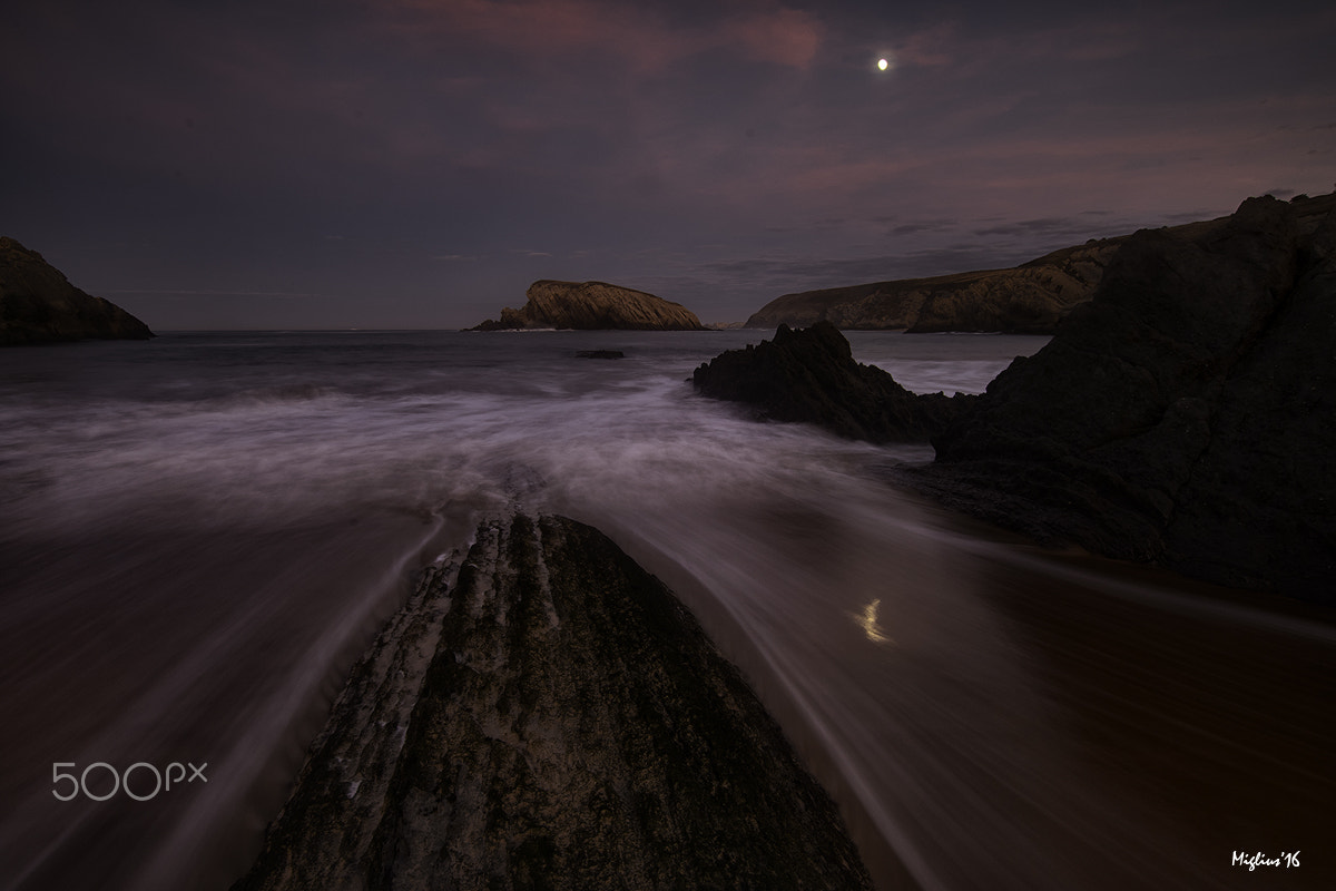 Canon EOS 7D Mark II + Sigma 10-20mm F3.5 EX DC HSM sample photo. The moon and the sea photography