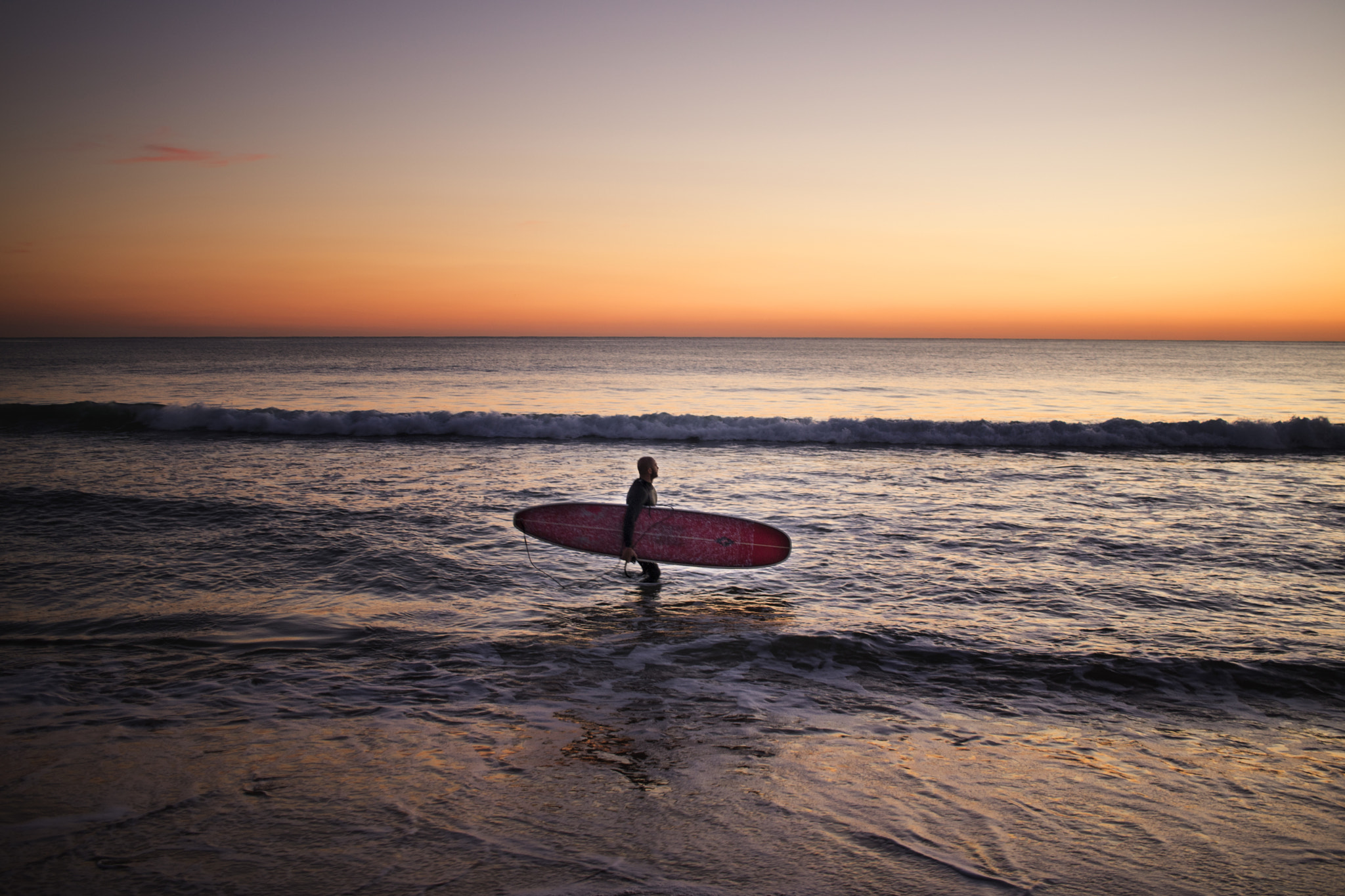 Canon EF-S 24mm F2.8 STM sample photo. Sunset surf sesh photography