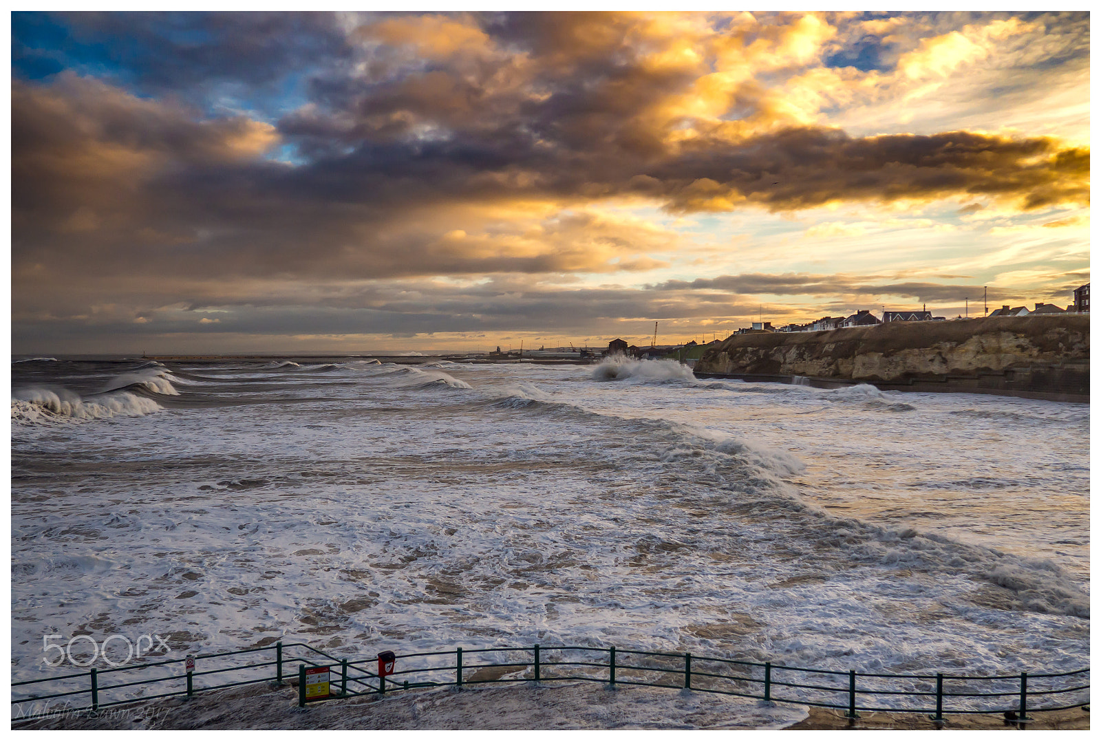Olympus M.Zuiko Digital 14-42mm F3.5-5.6 II R sample photo. Roker storm sunset. photography