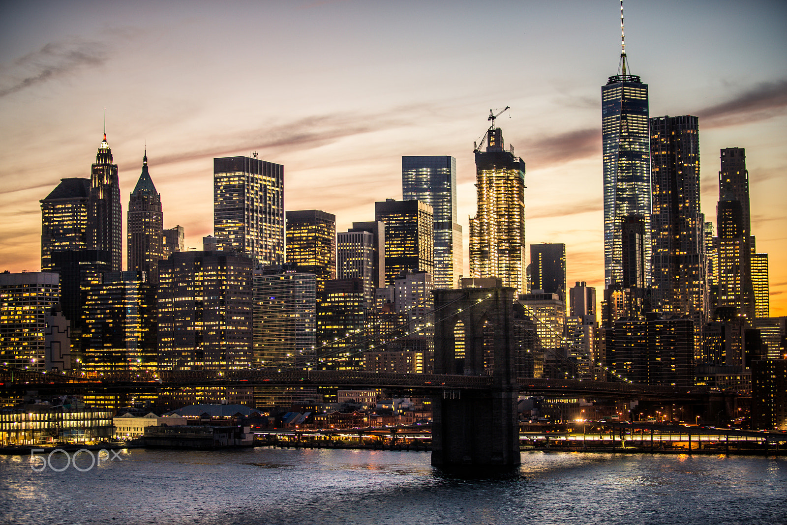 Nikon D610 sample photo. Manhattan skyline at sunset photography