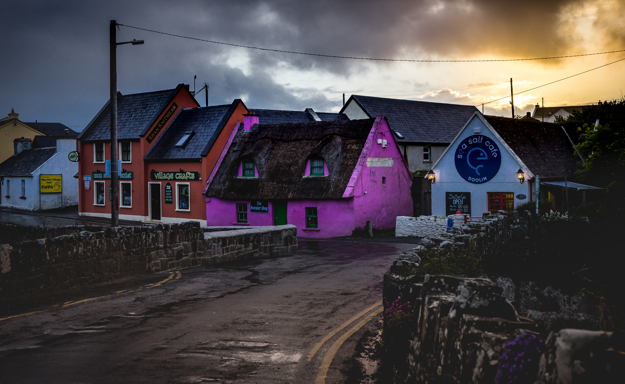 Sony a7 sample photo. Fishing village in ireland photography