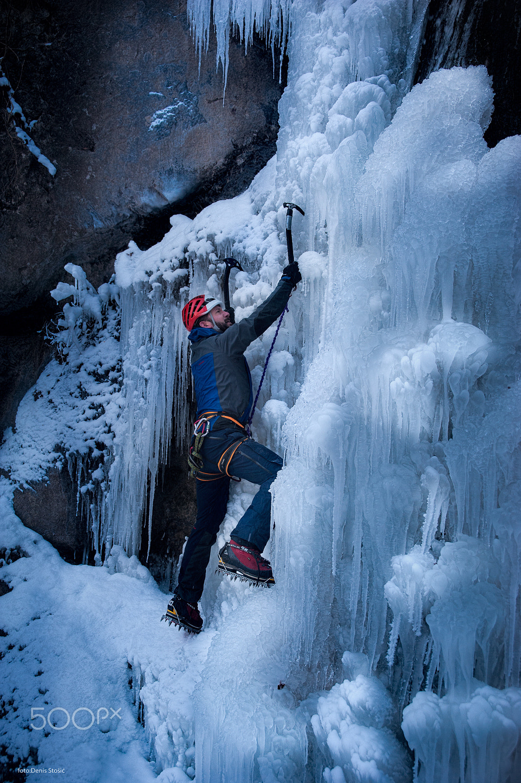 Nikon D700 sample photo. Ice climber photography