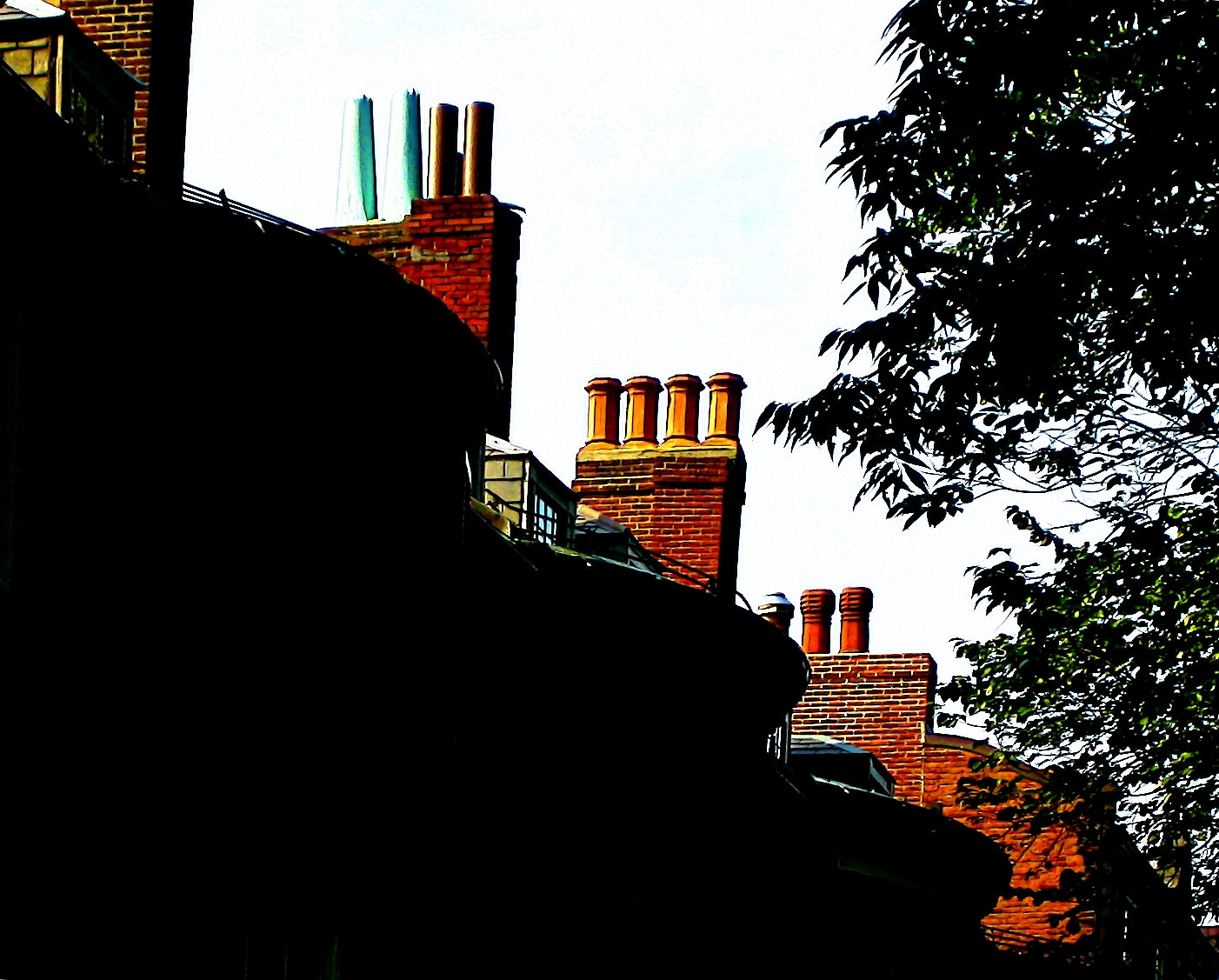 Canon POWERSHOT SD300 sample photo. The chimneys of beacon hill photography