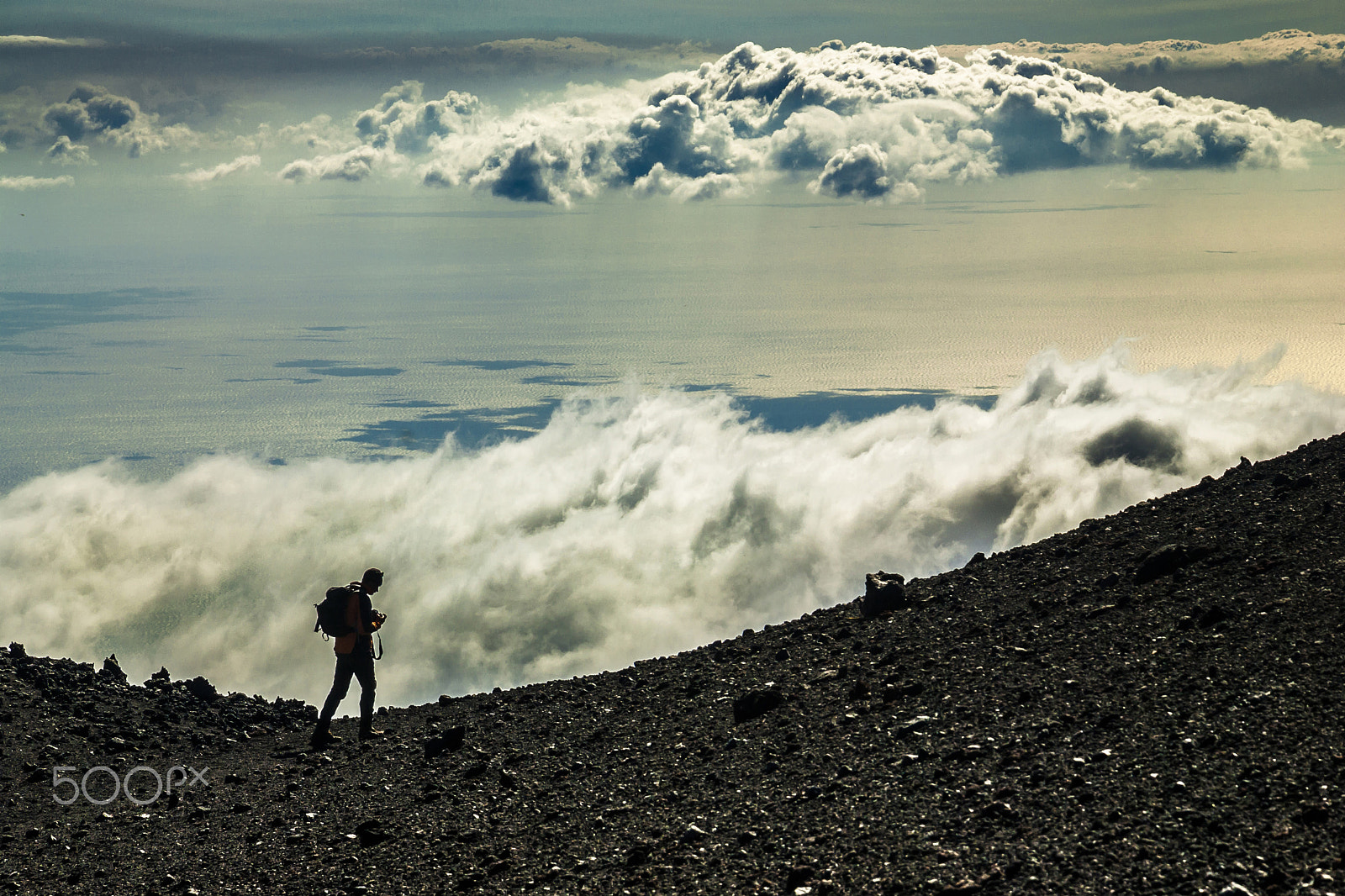 Nikon D200 sample photo. Walking over clouds photography