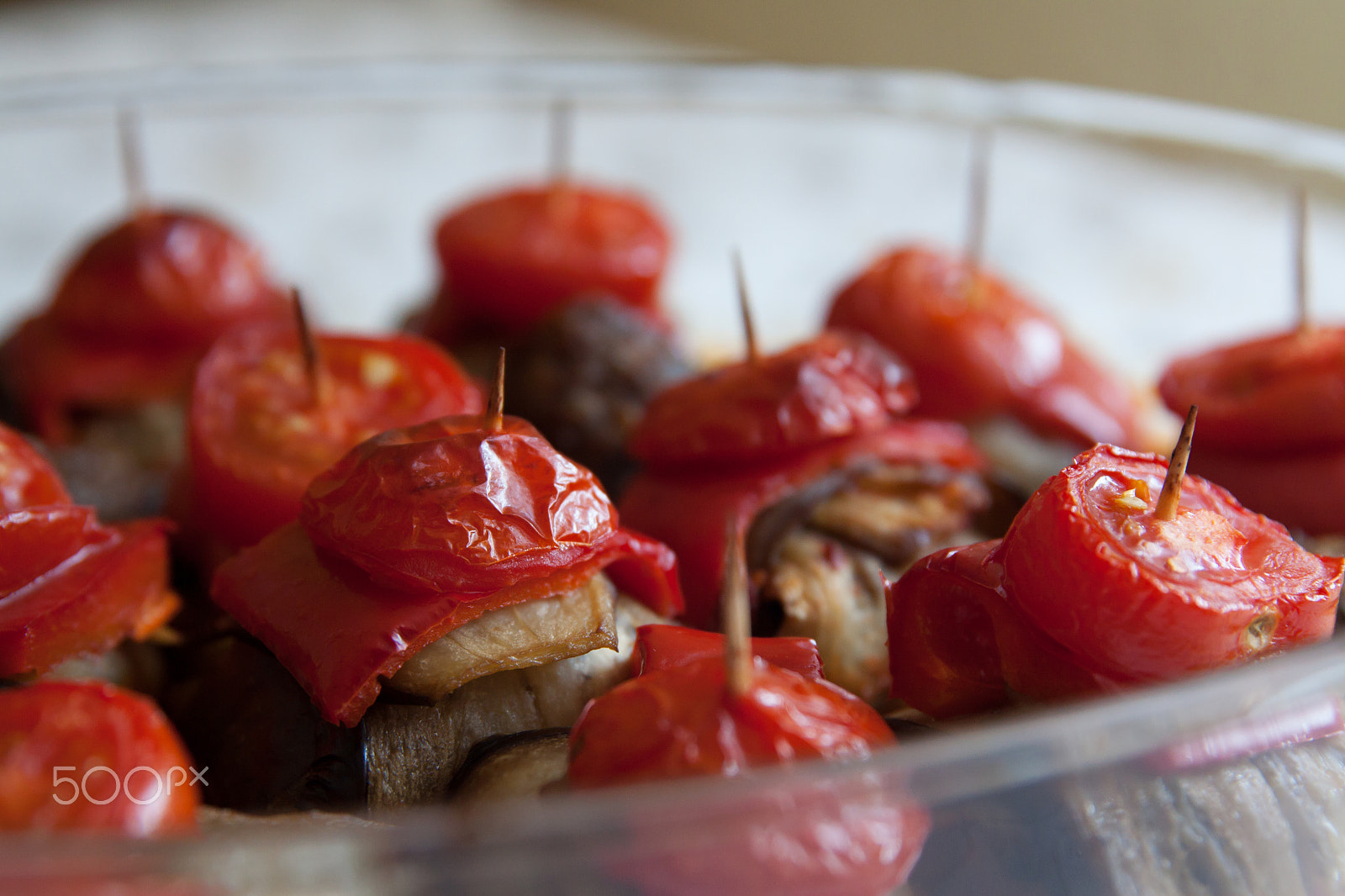 Canon EOS 50D + Canon EF 24-70mm F2.8L II USM sample photo. Cooking kebab with eggplant and tomato photography