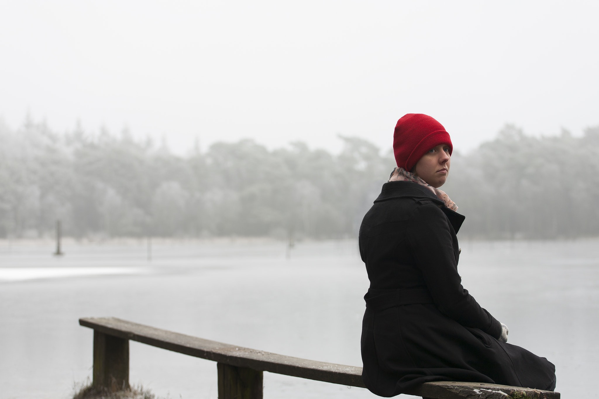 Canon EOS 5D + Canon EF 70-200mm F4L USM sample photo. Frozen lake photography