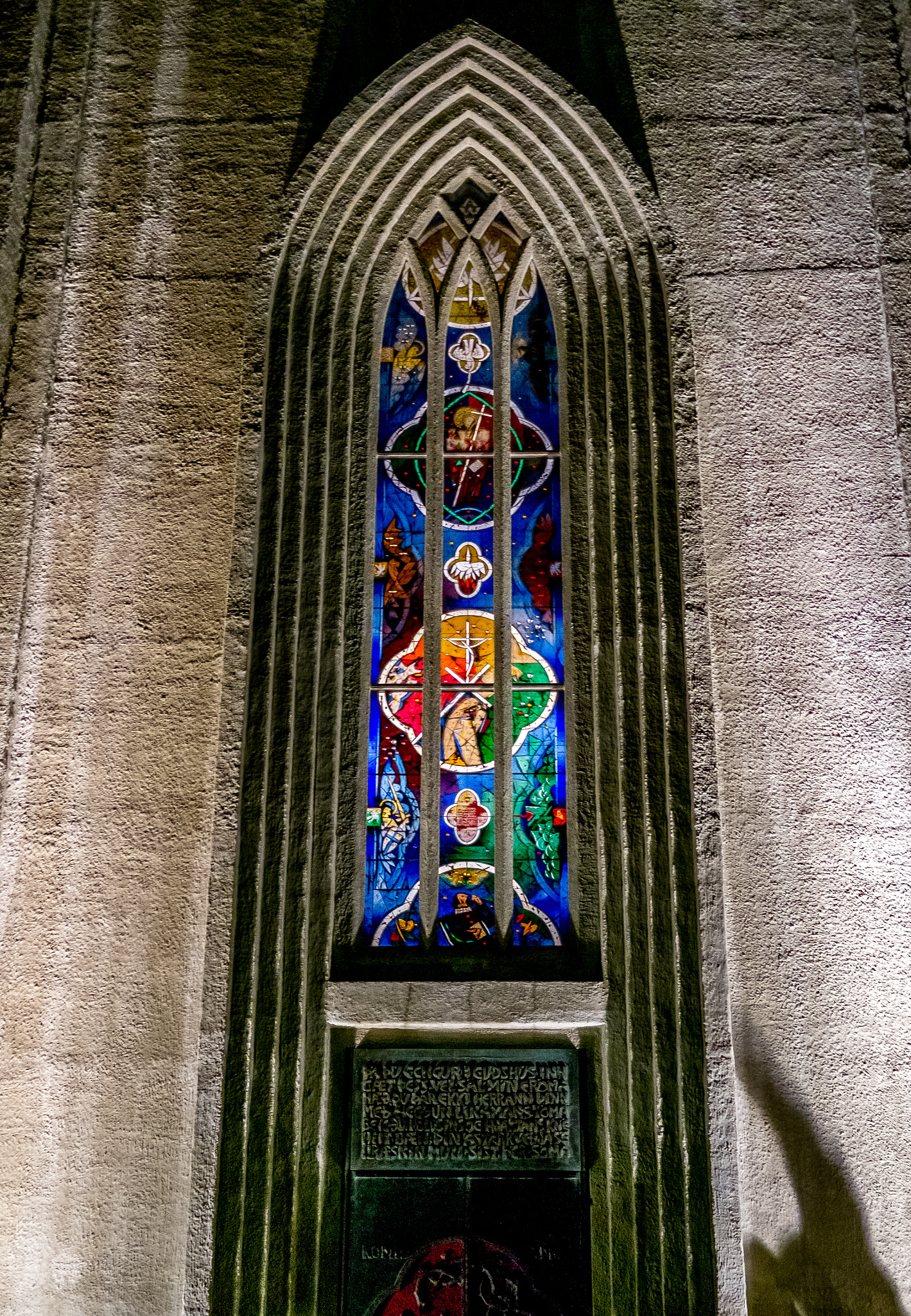 Fujifilm X-E1 + Fujifilm XF 27mm F2.8 sample photo. Hallgrímskirkja - stained glass window photography