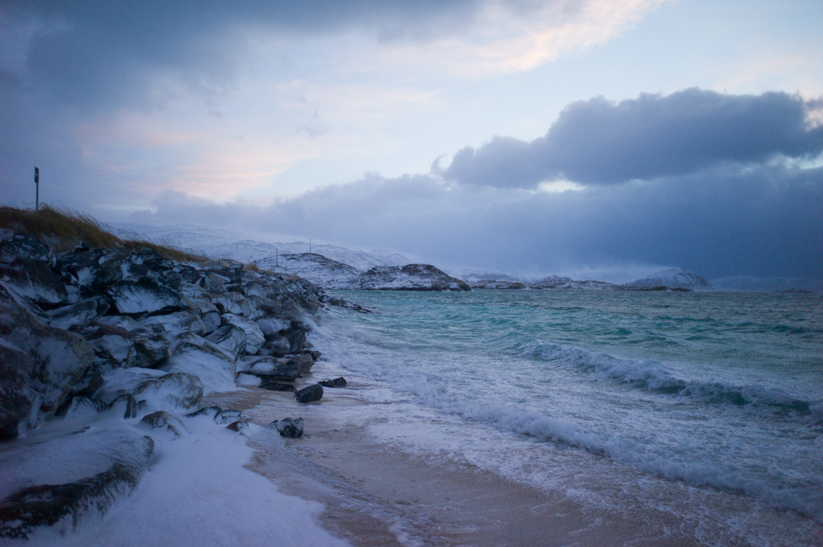 Leica M9 + Summicron-M 35mm f/2 (IV) sample photo. Winter storm at sommaroey, norway photography
