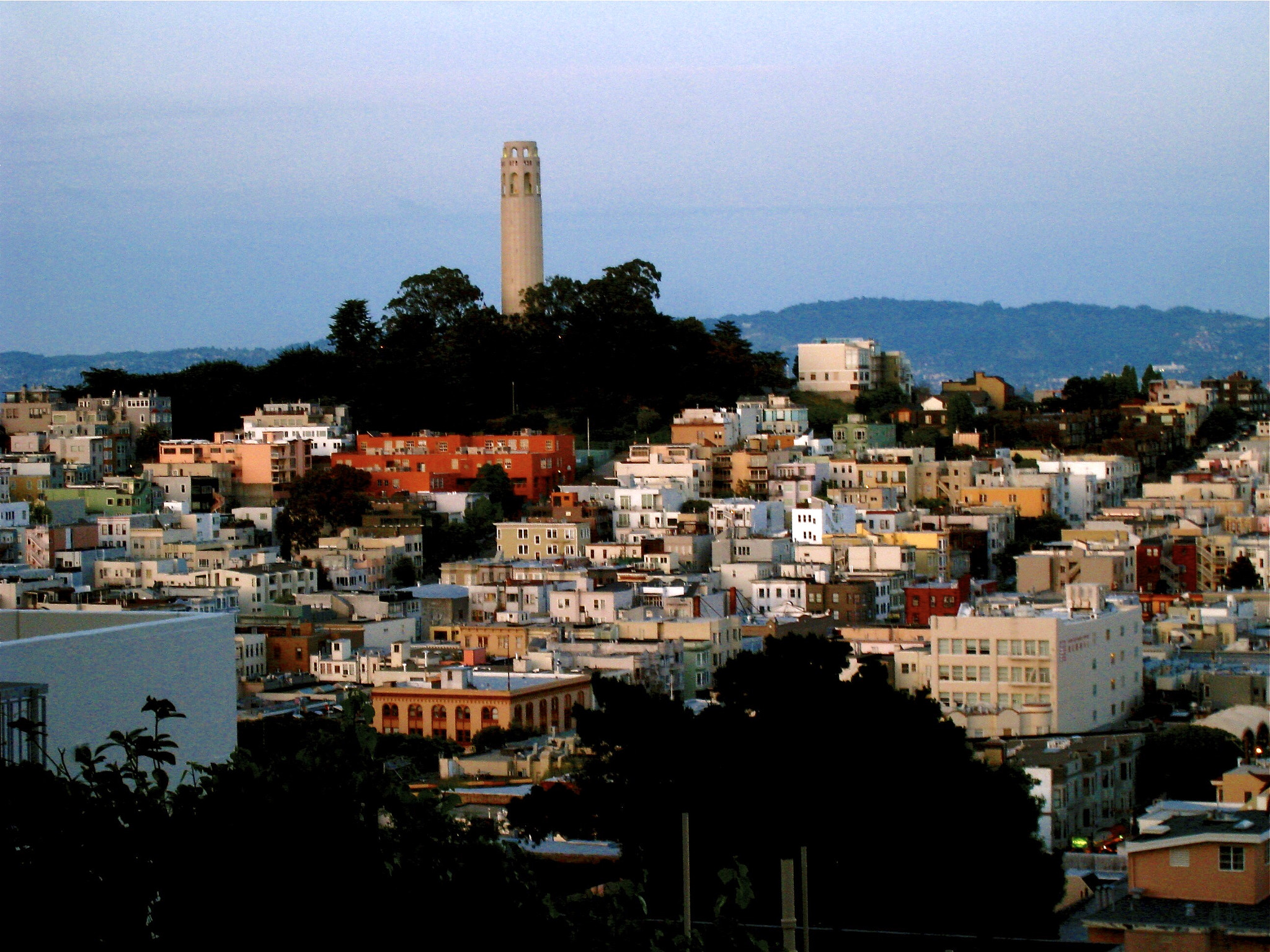 Canon POWERSHOT SD870 IS sample photo. Coit tower from russian hill, san francisco, california 2010 photography