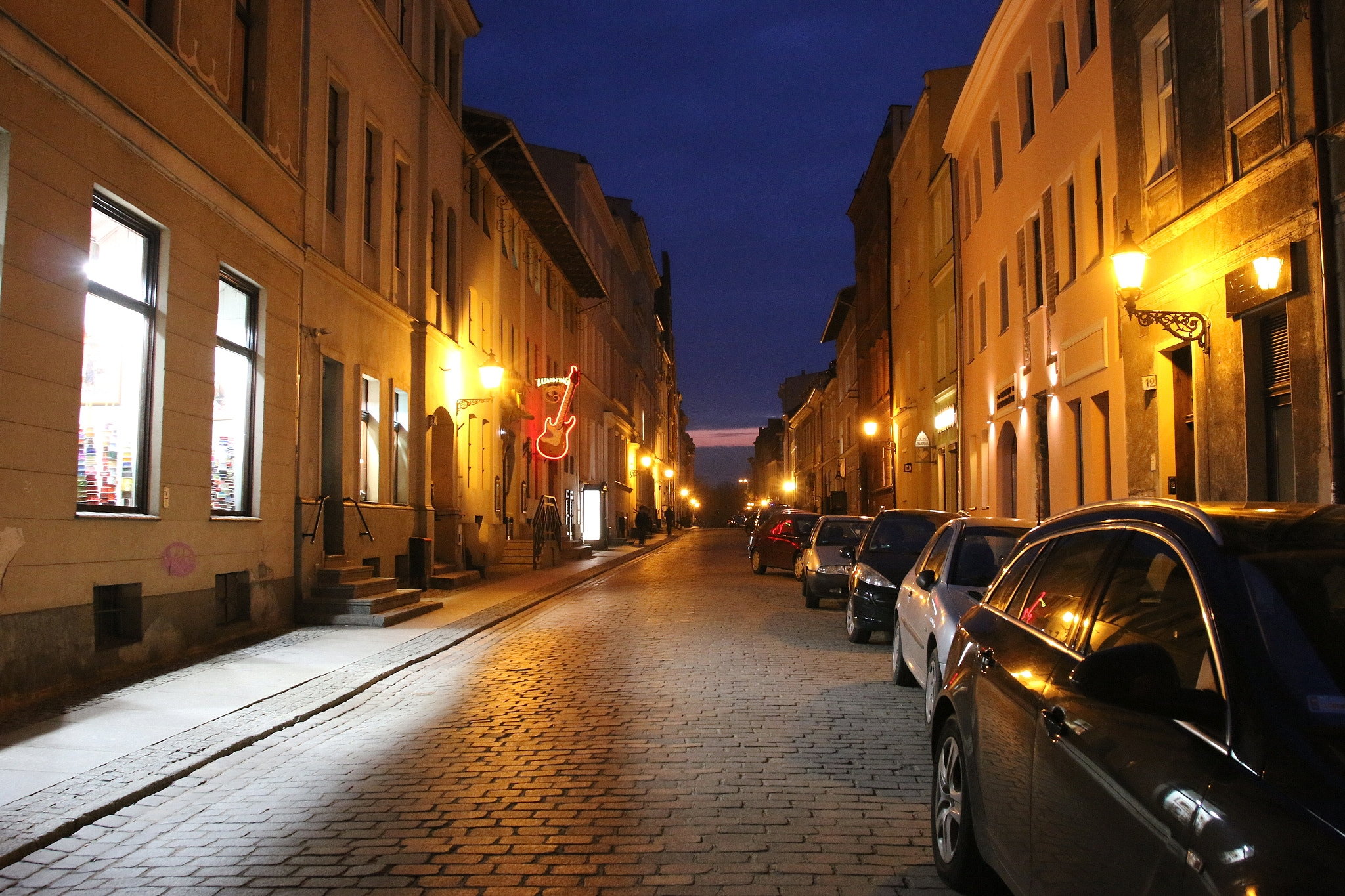 Canon EOS 70D sample photo. Night street in torun / poland photography
