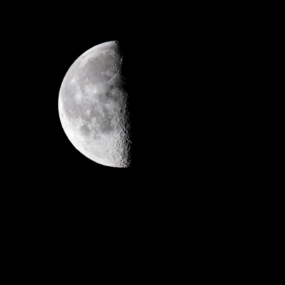 Sigma 150mm f/2.8 EX DG OS HSM APO Macro sample photo. Half a moon photography