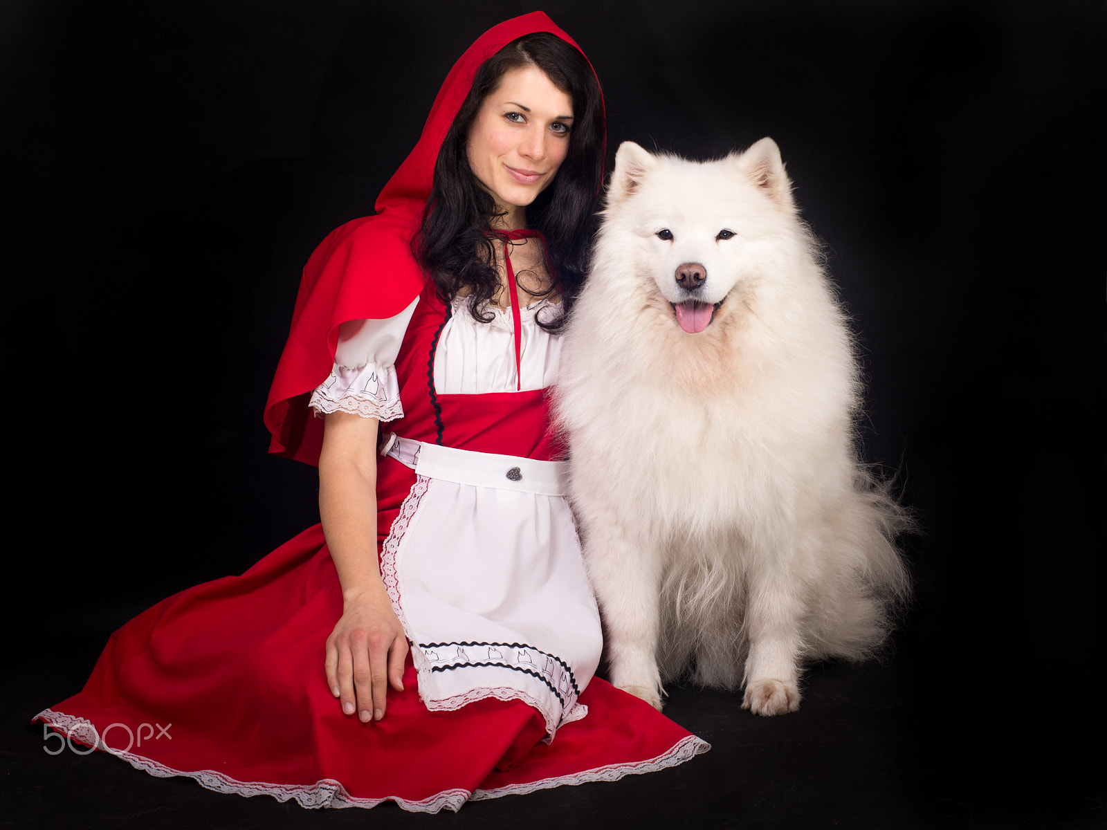 Nikon D610 sample photo. Little red hiding hood with her wolf :) photography