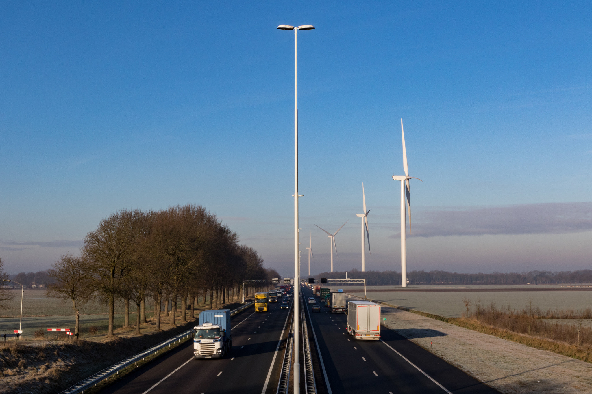 Canon EF 24-70mm F2.8L USM sample photo. Winter morning windmills - 2 photography