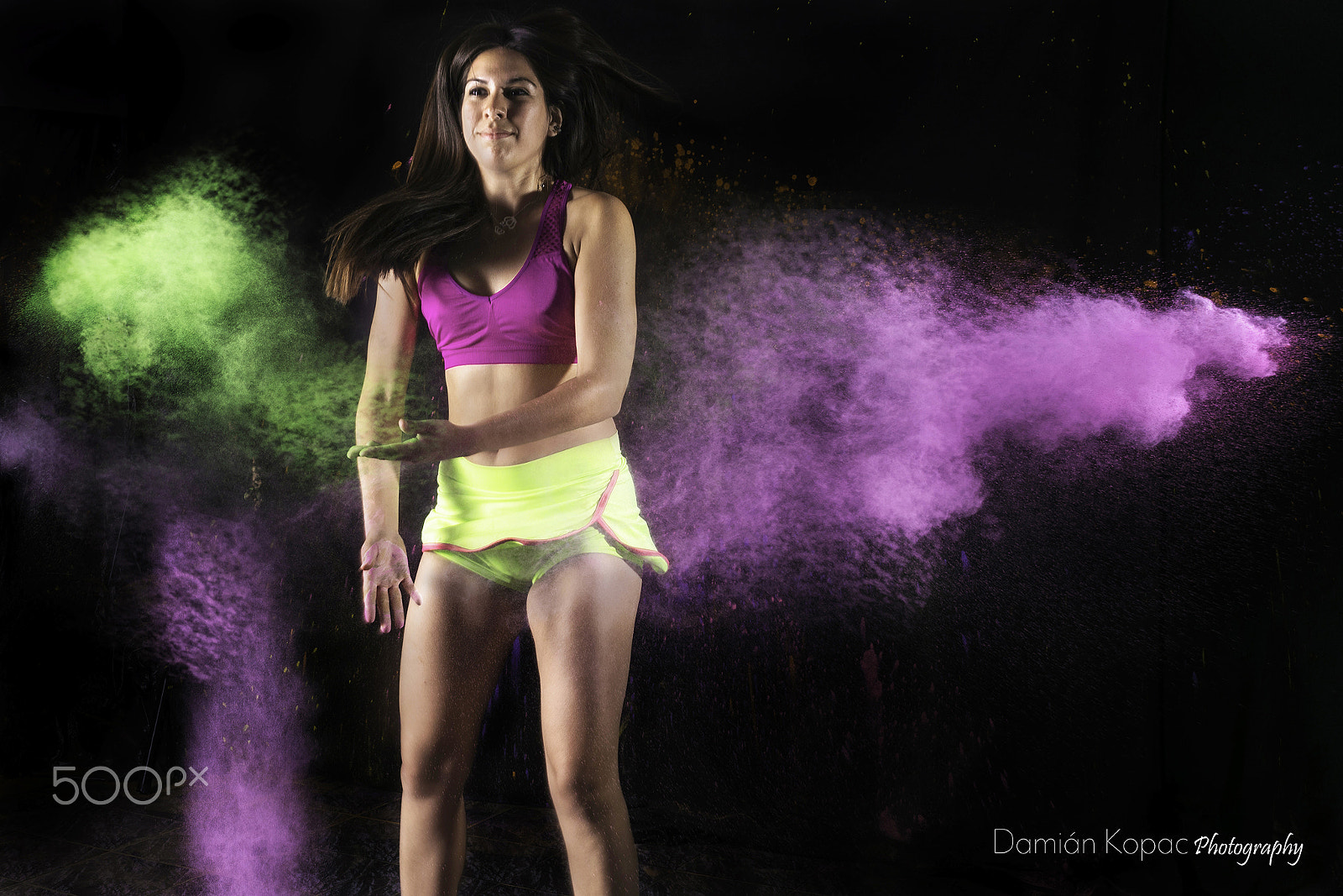 Nikon D750 sample photo. Noelia holi powder session photography