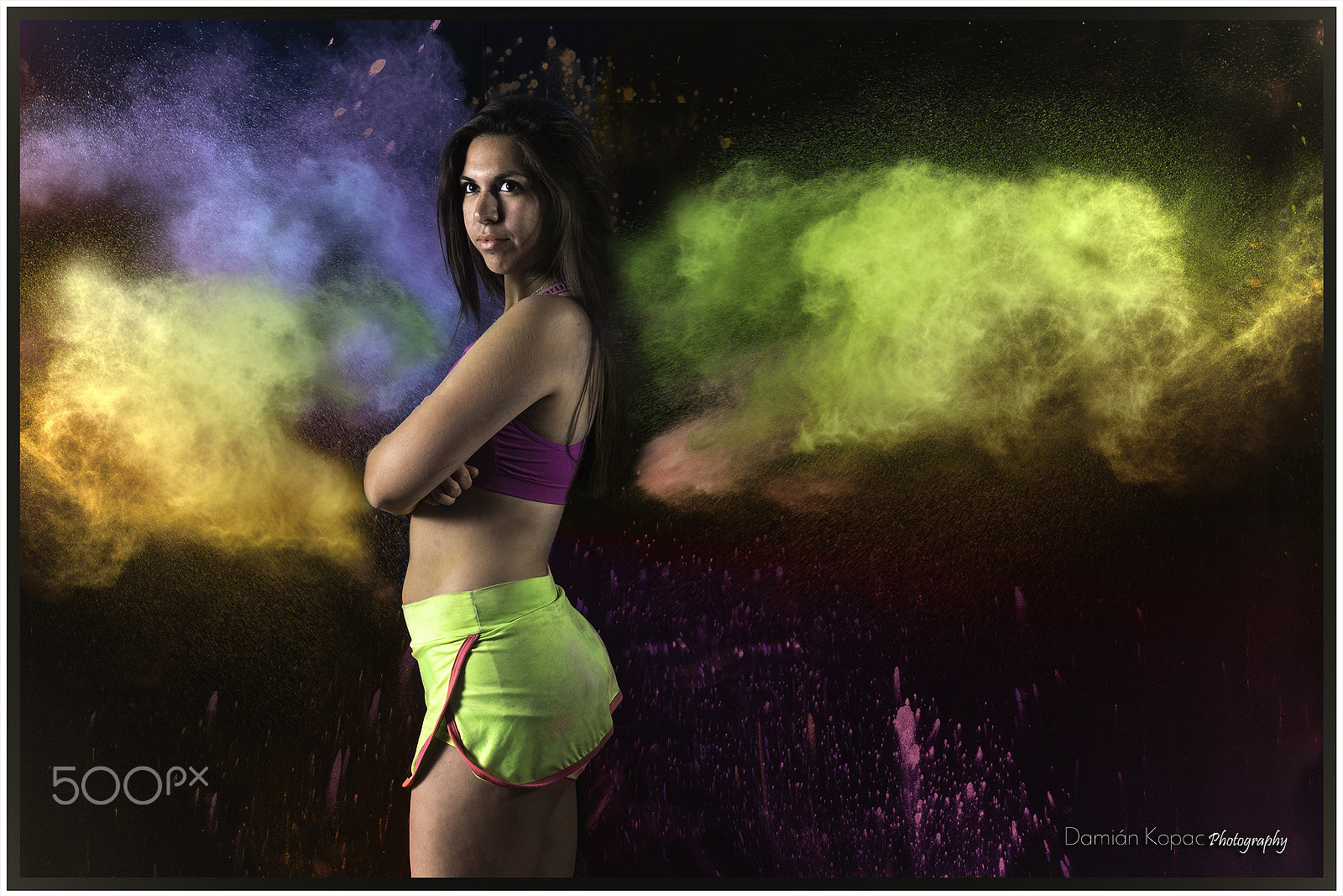 Nikon D750 + AF Zoom-Nikkor 35-70mm f/2.8D sample photo. Noelia holi powder session photography