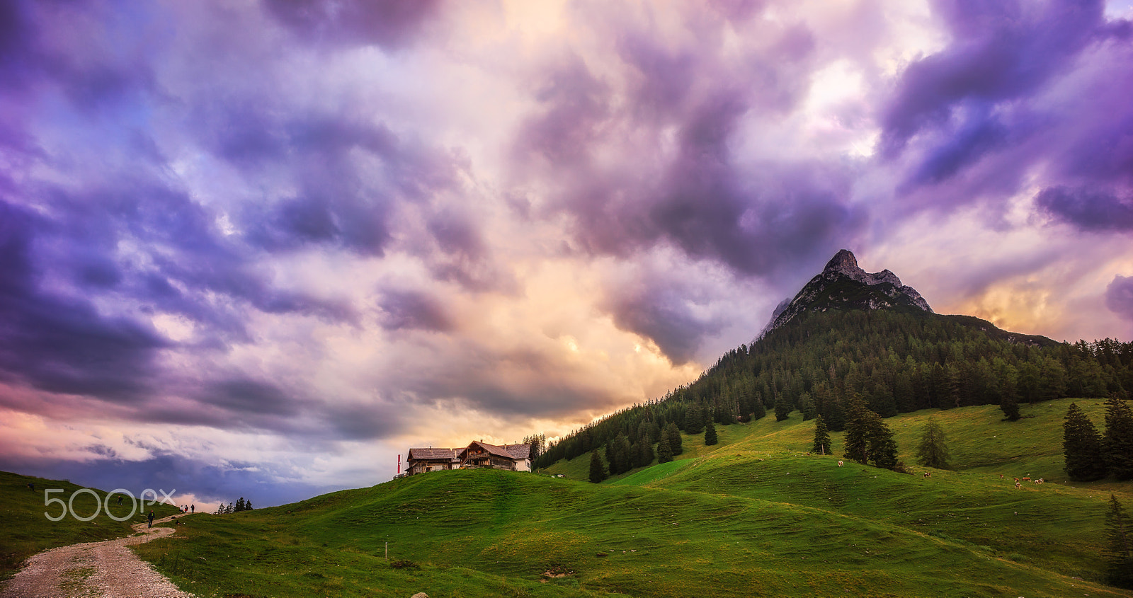 Sony a7R + E 21mm F2.8 sample photo. Walderalm sunset photography