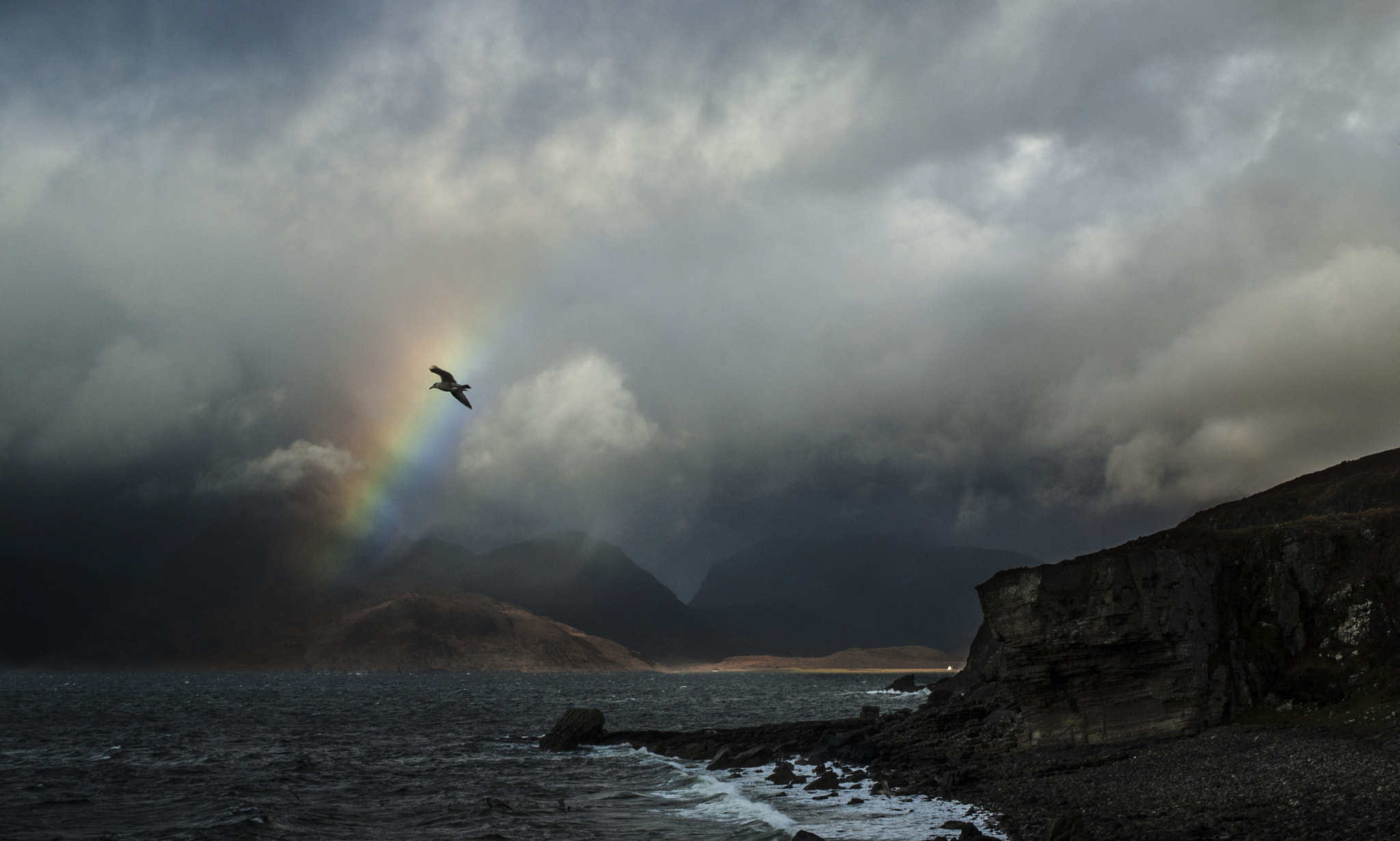 Nikon D200 sample photo. Storm over elgol photography