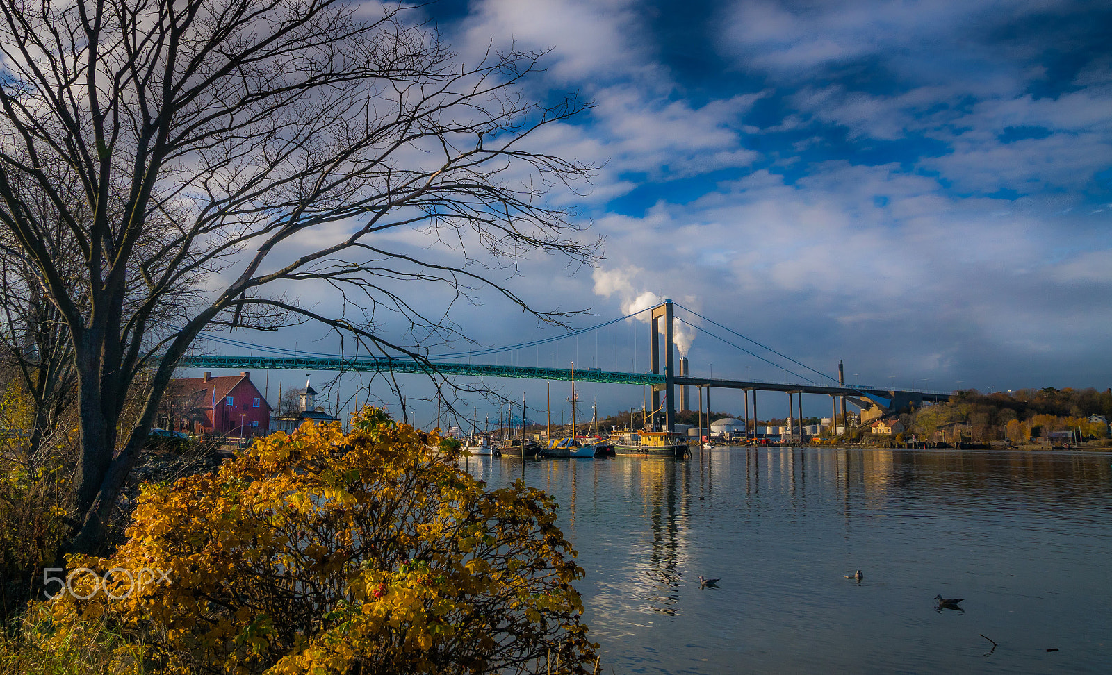 Sony ILCA-77M2 sample photo. Autumn view of the bridge Älvsborgsbron gothenburg sweden photography