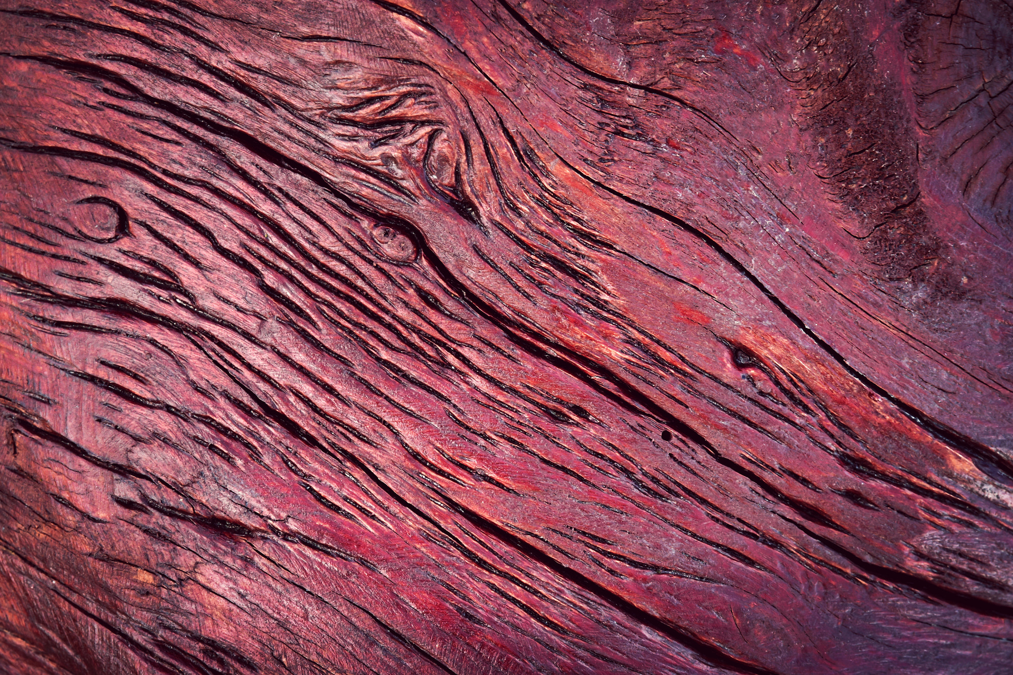 Nikon D5500 sample photo. Burgundy painted wood with grooves photography