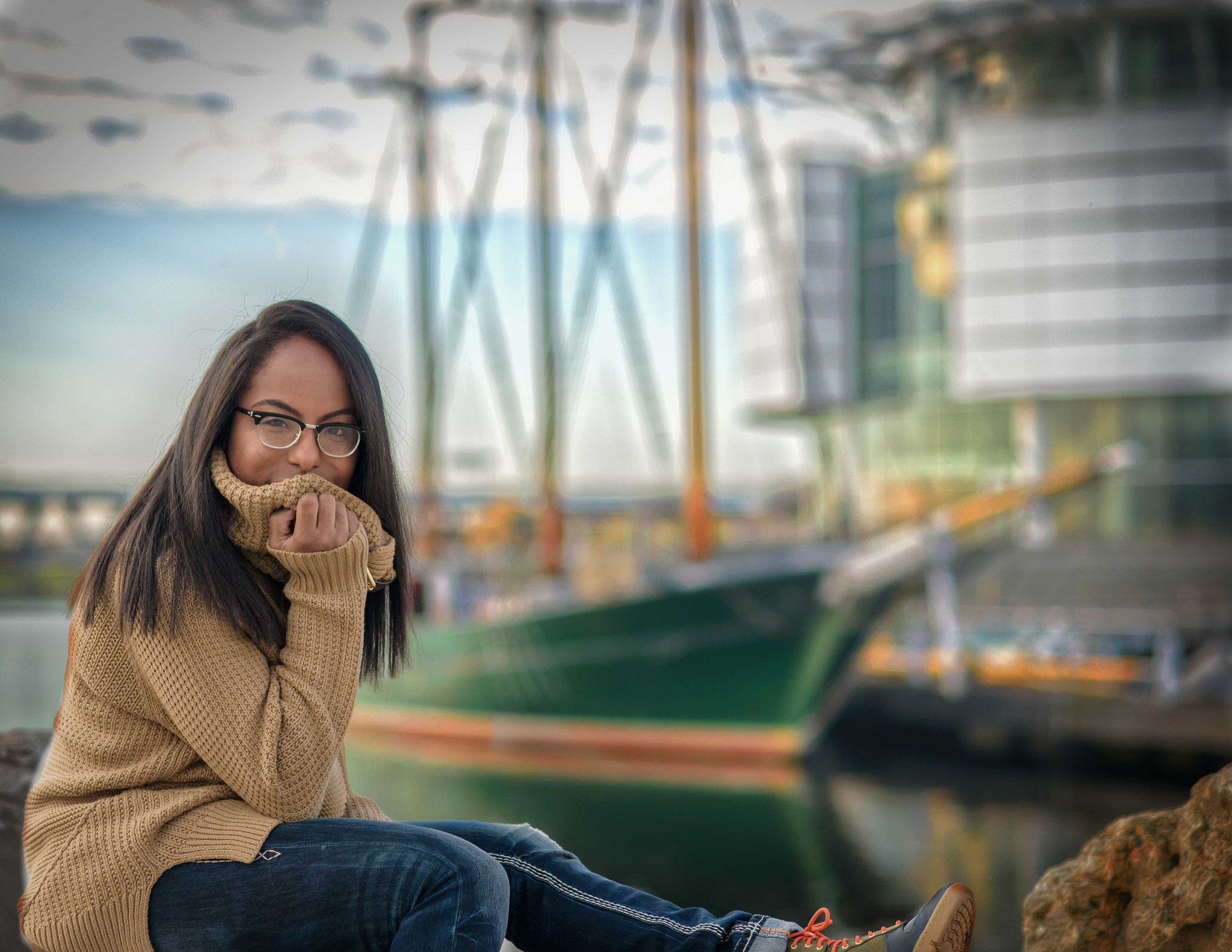 Nikon D750 + AF Nikkor 85mm f/1.8 sample photo. Lady and the ship photography