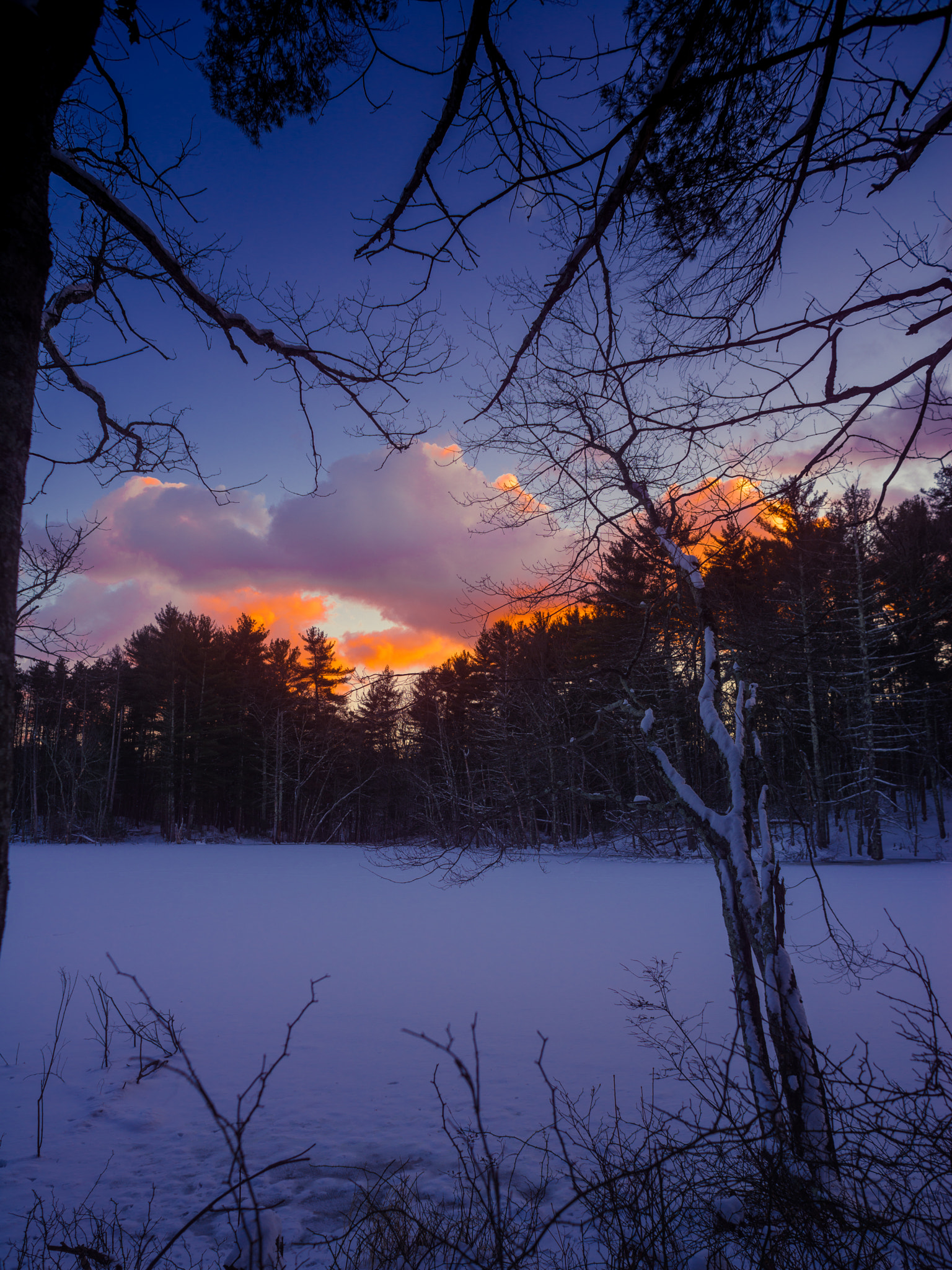 Nikon D800 + Nikon AF Nikkor 20mm F2.8D sample photo. Winter sunset photography