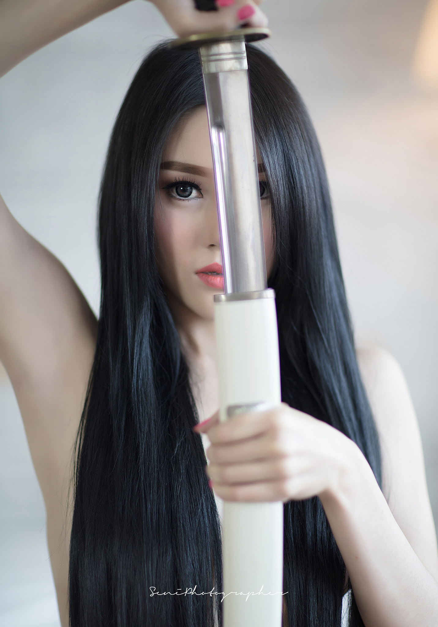 Canon EF 85mm F1.2L II USM sample photo. Samurai warrior girl photography
