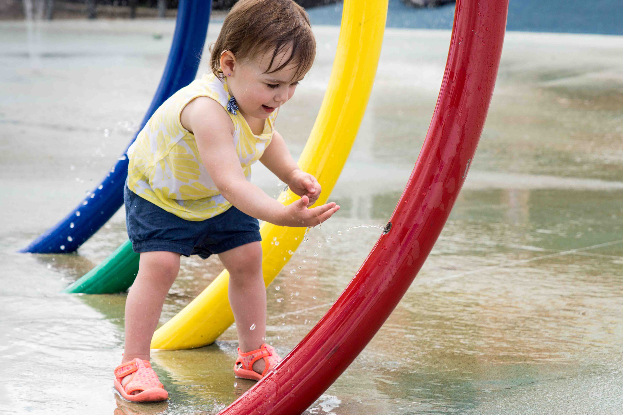 Sony SLT-A77 + 24-70mm F2.8 sample photo. Splash pad fun photography