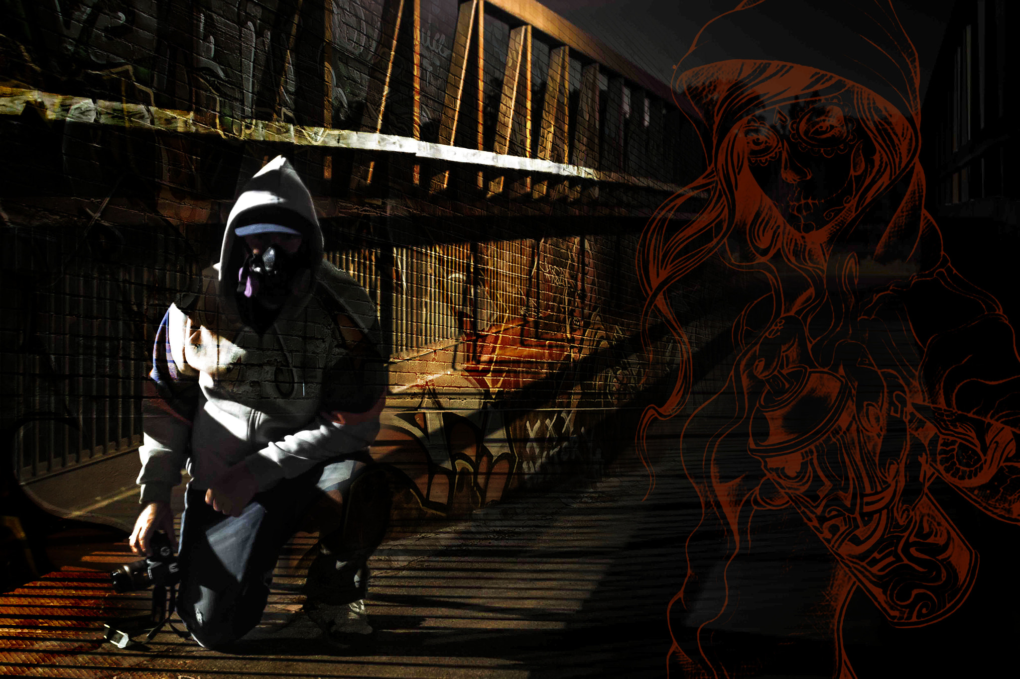 Sony SLT-A77 + 24-70mm F2.8 sample photo. Graffiti composite photography