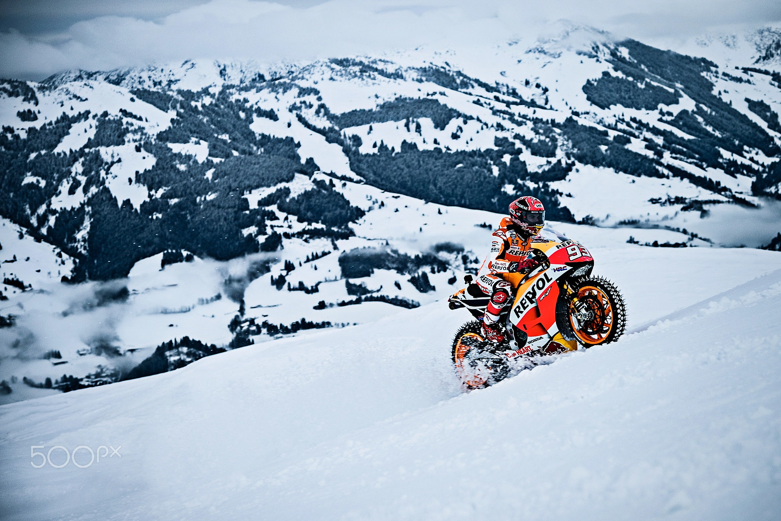 Nikon D4 sample photo. Marc marquez on ice photography