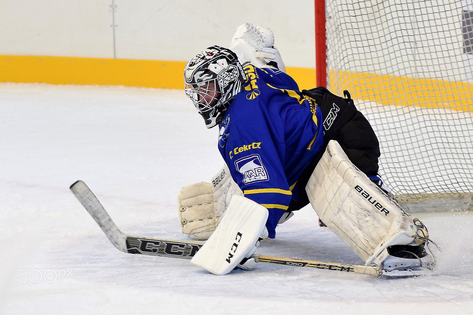 Nikon D5300 + Nikon AF-S Nikkor 85mm F1.8G sample photo. Hockey goalie photography